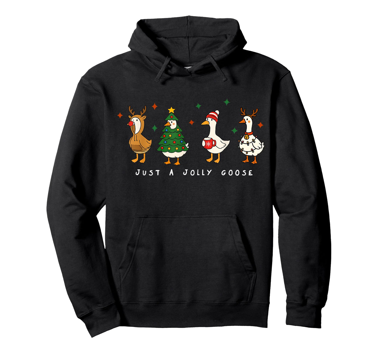 Just A Jolly Goose Funny Christmas Silly Goose Merry Goosey T-Shirt