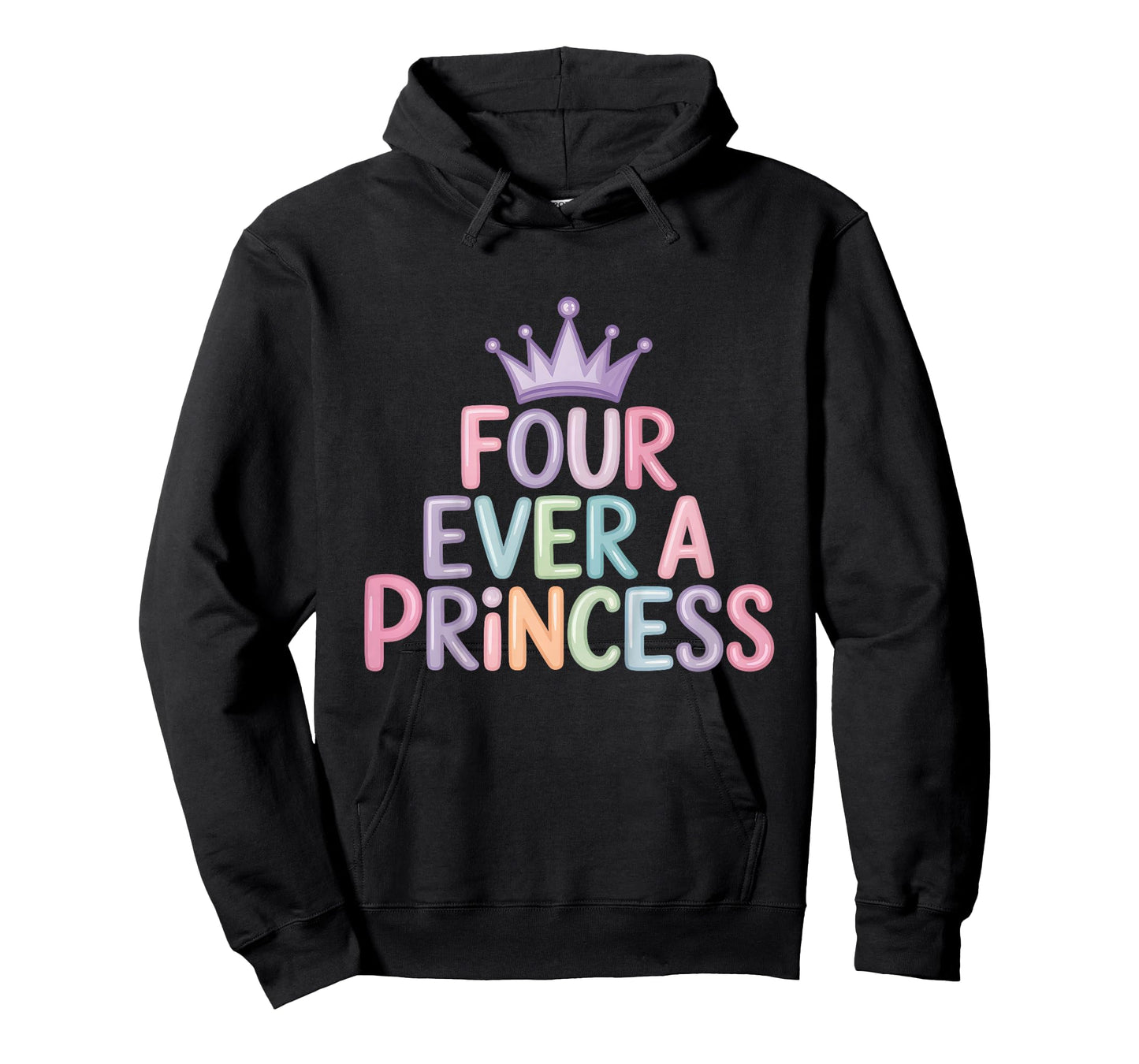 Four Ever A Princess 4th Birthday Girls 4 Year Old Girl T-Shirt