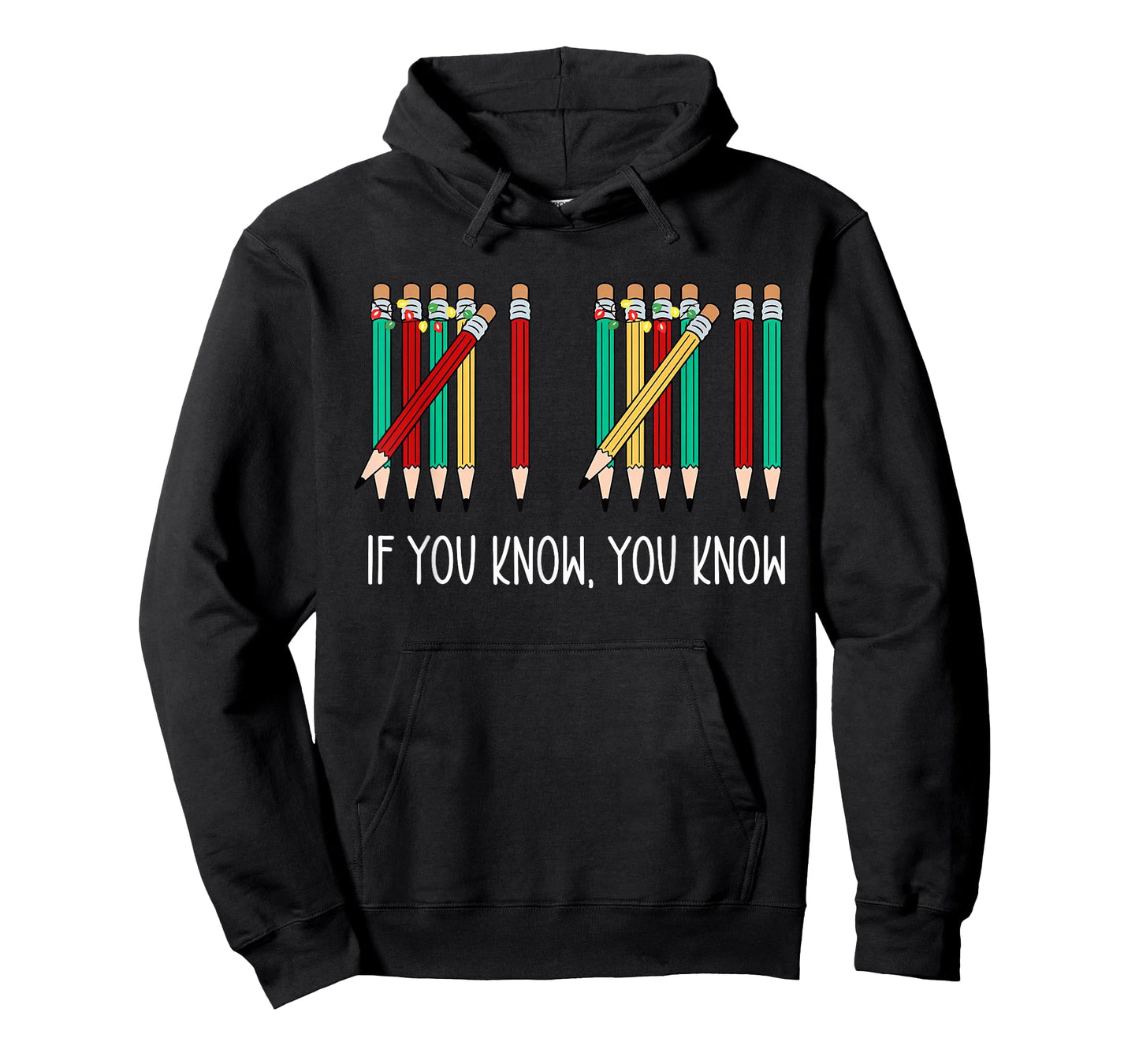 Funny Pencil If You Know You Know 6 7 Reading Book Christmas T-Shirt
