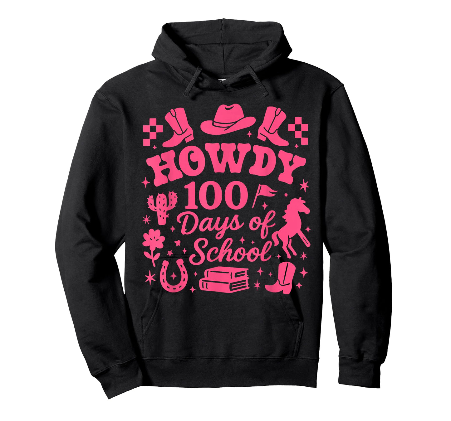 Howdy 100 Days of School Western Cowgirl 100th Day of School T-Shirt