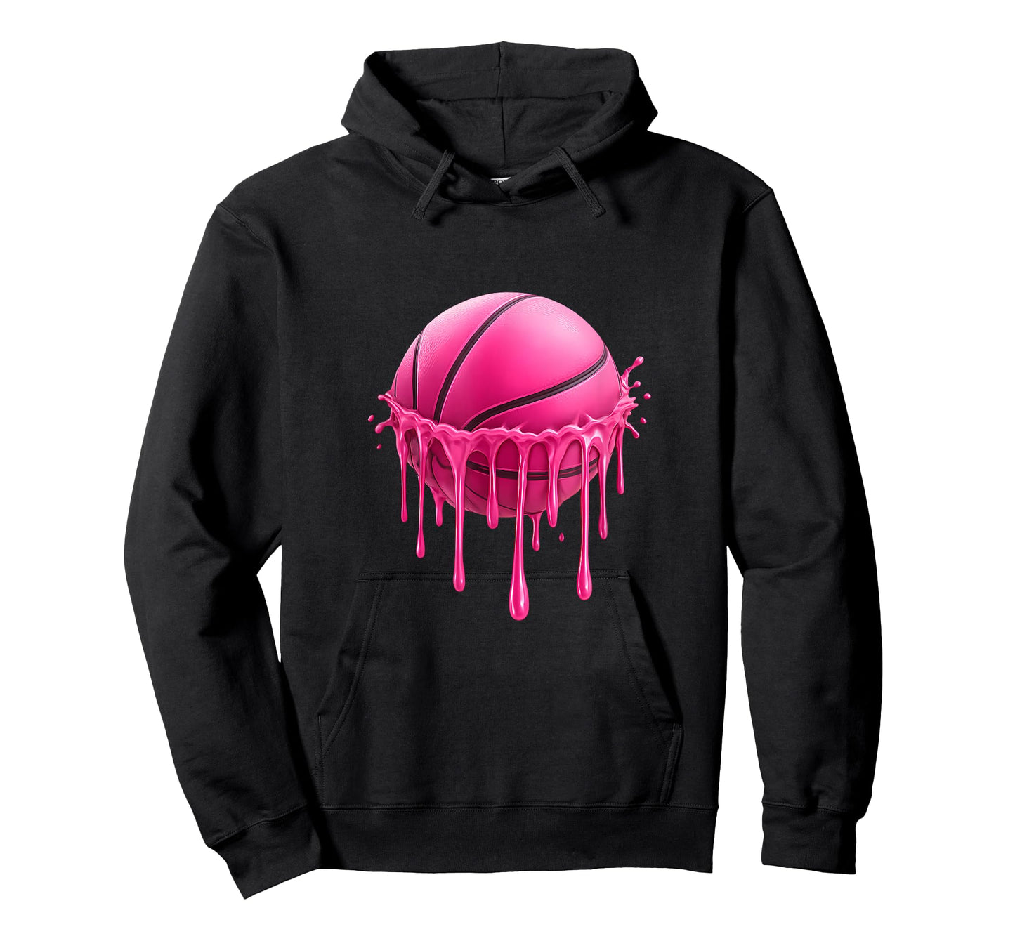 Vintage Pink Basketball Drip Graphic Toddler Boys Girls Kids T-Shirt