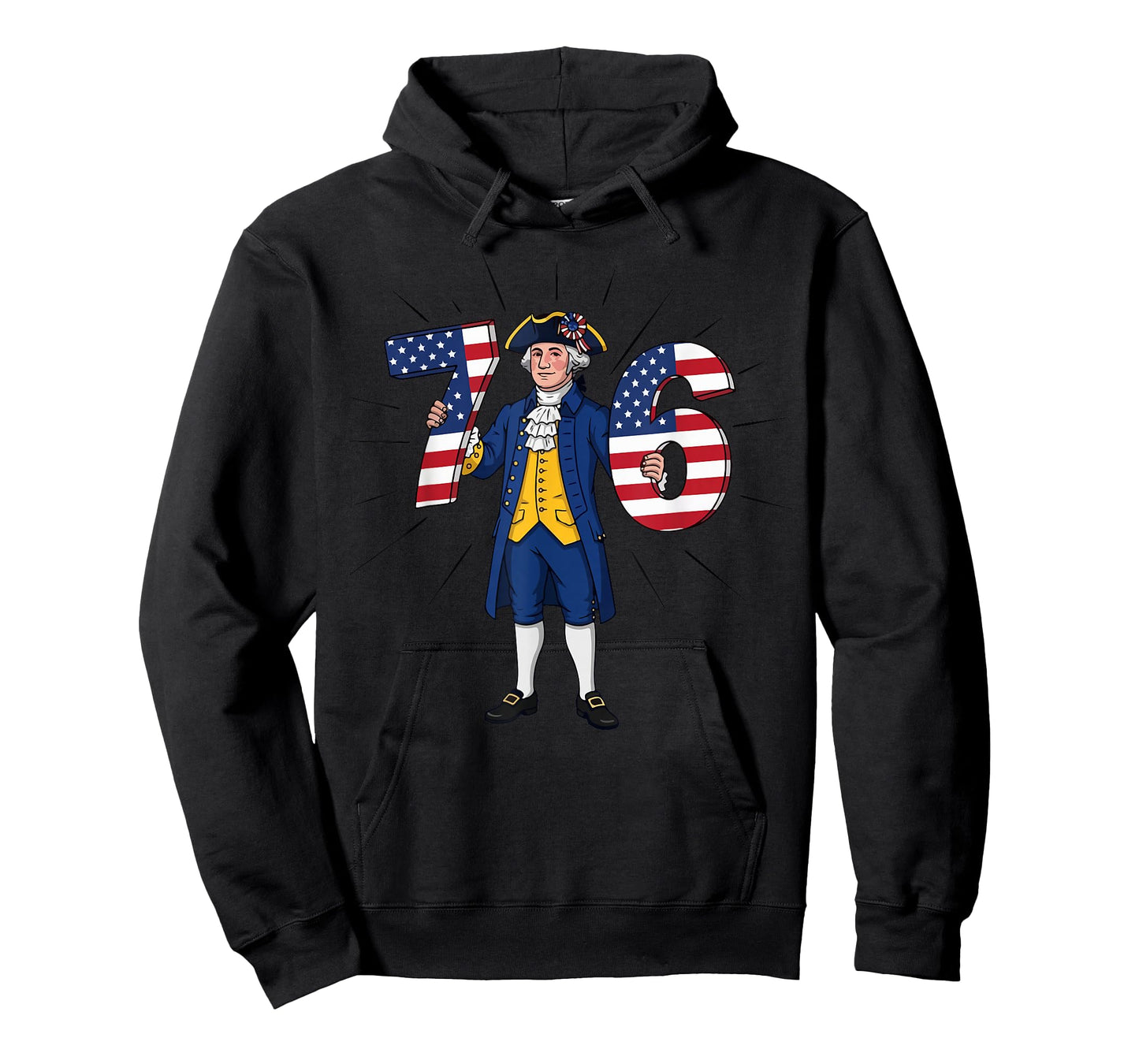 6-7 7-6 George Washington Six Seven American Flag T-Shirt