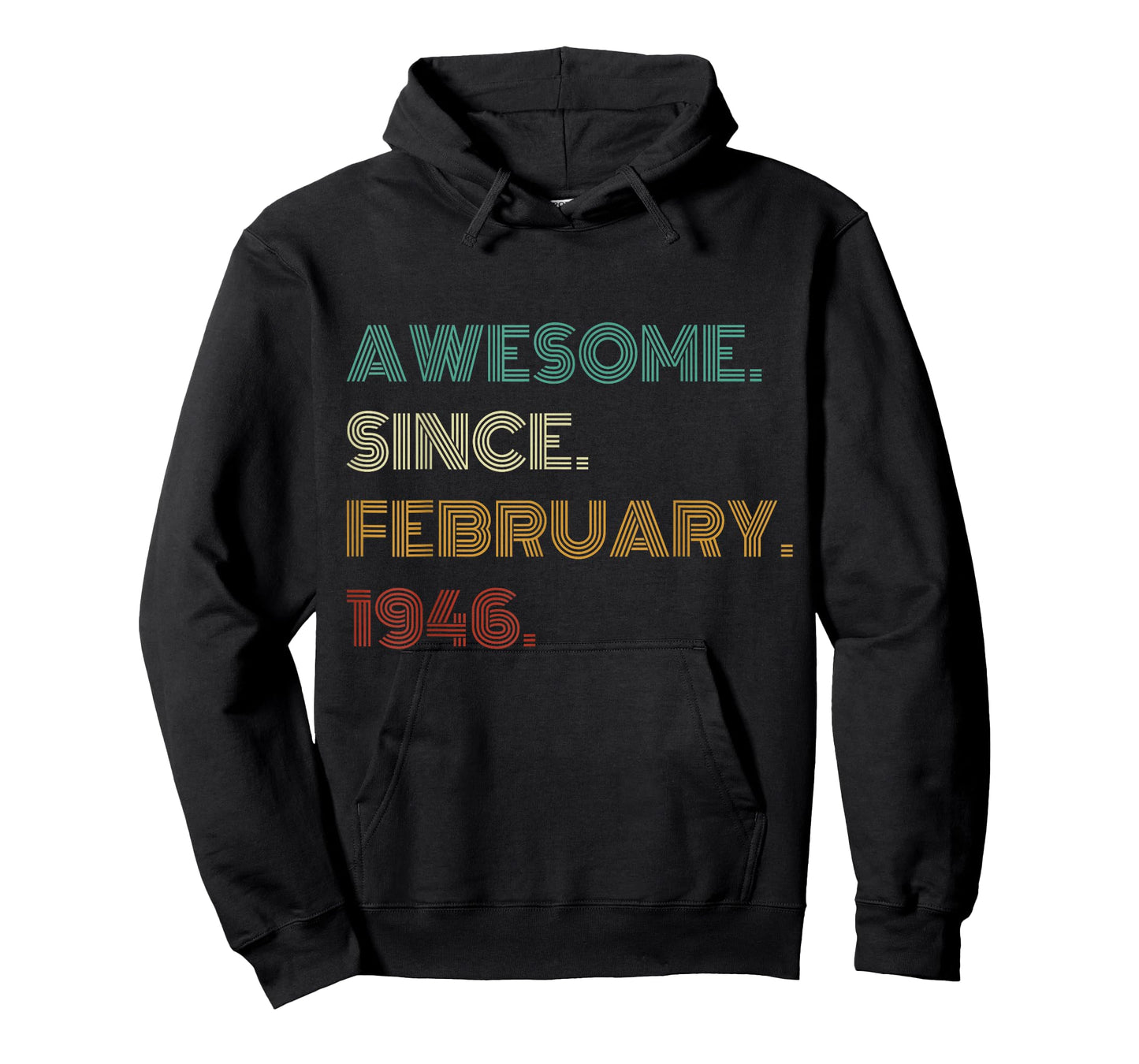 80 Years Old Awesome Since February 1946 80th Birthday T-Shirt