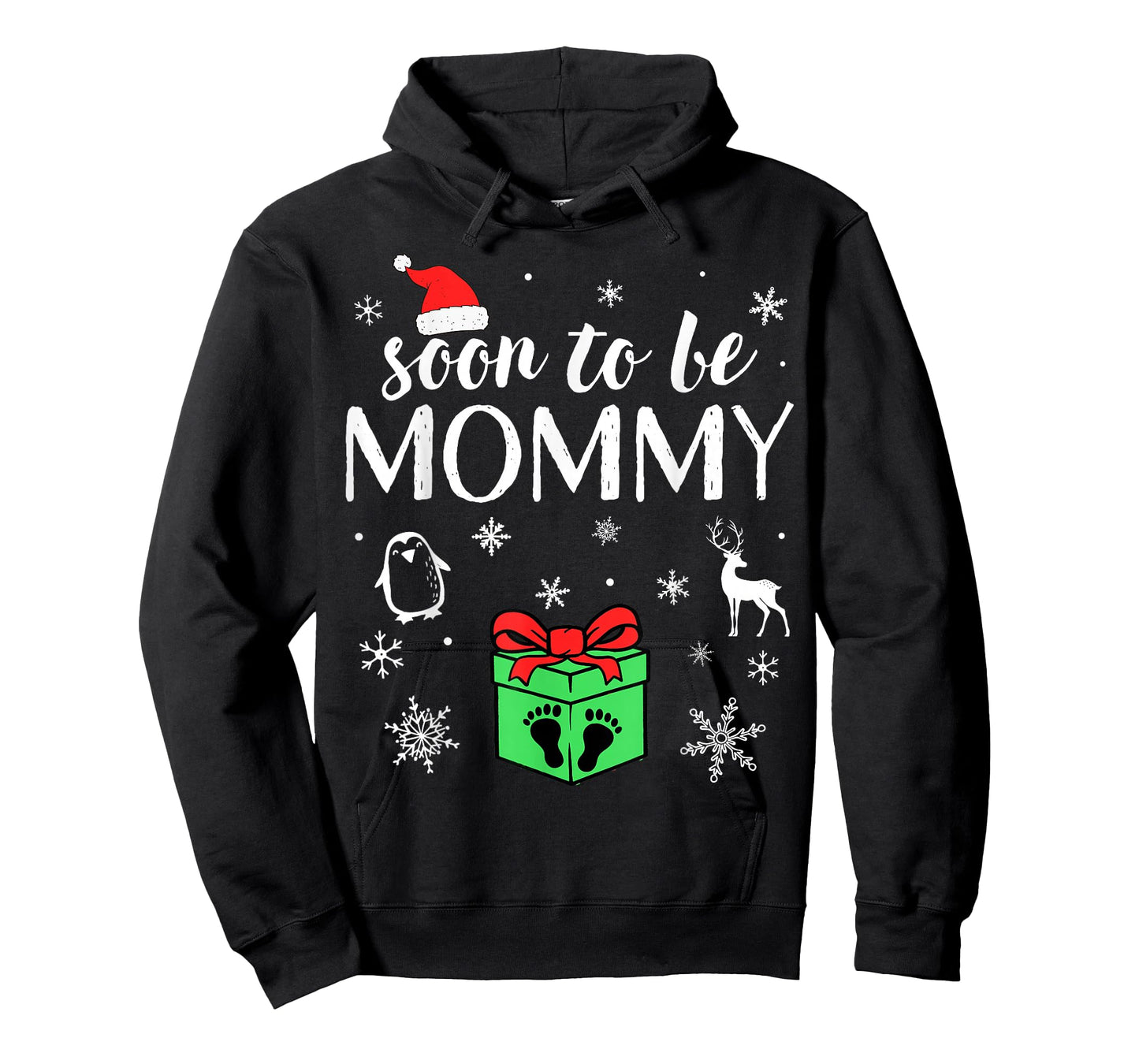 Soon to Be Mommy Christmas Funny Pregnancy Announcement Mom T-Shirt