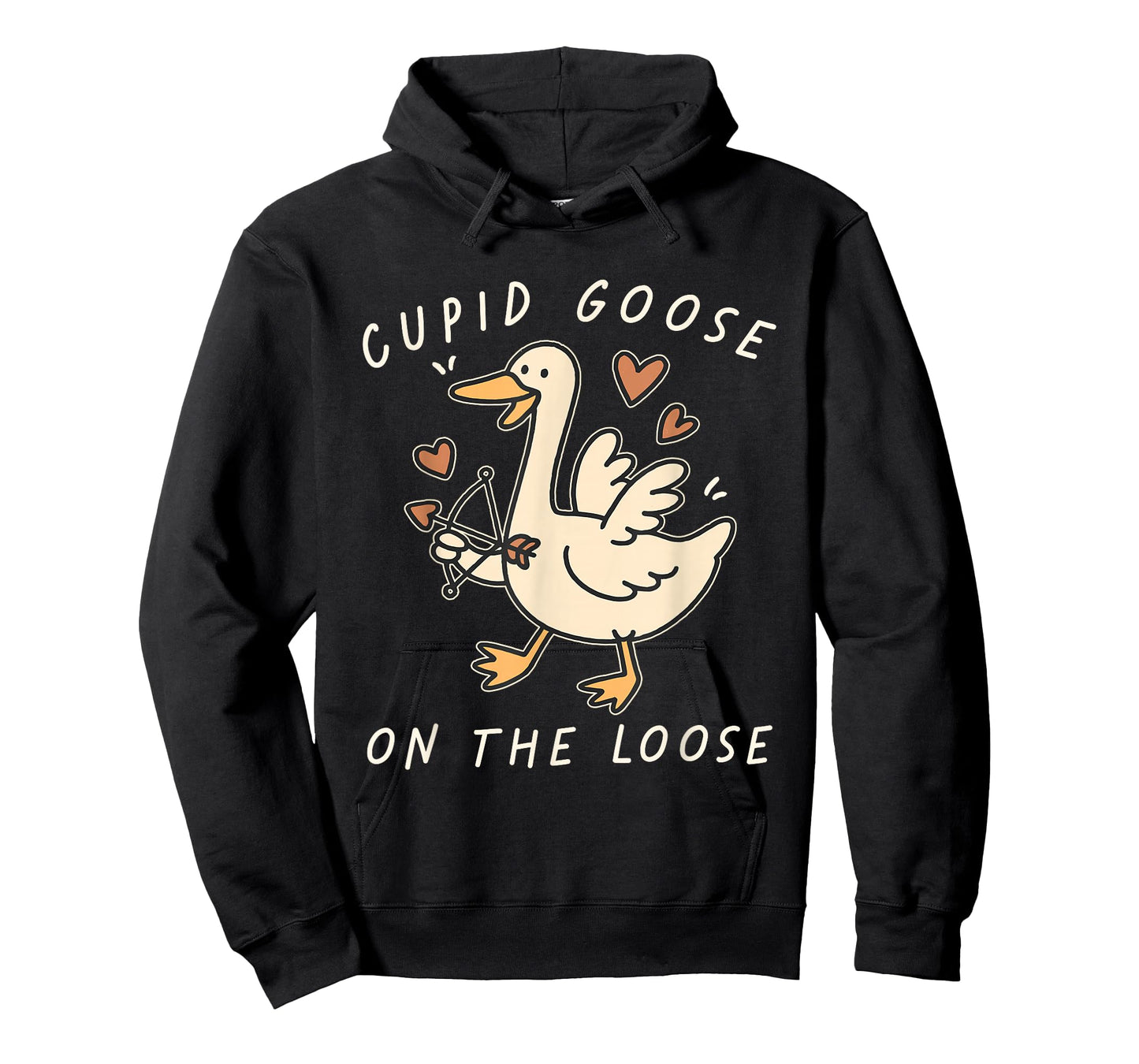 Cupid Goose On The Loose Funny Valentines Day Men Women Kids T-Shirt