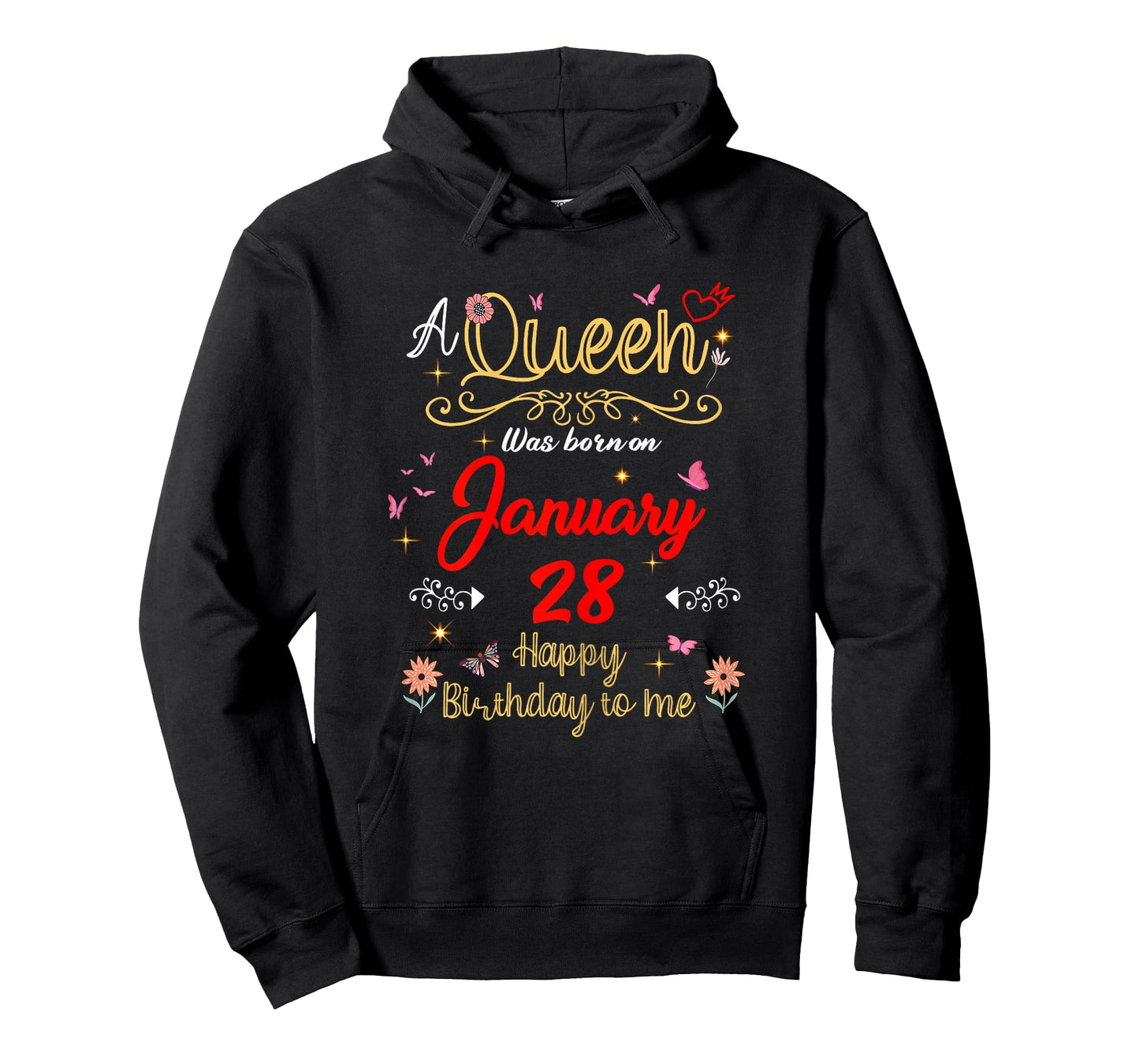 January 28 Birthday A Queen was Born in 28th January T-Shirt