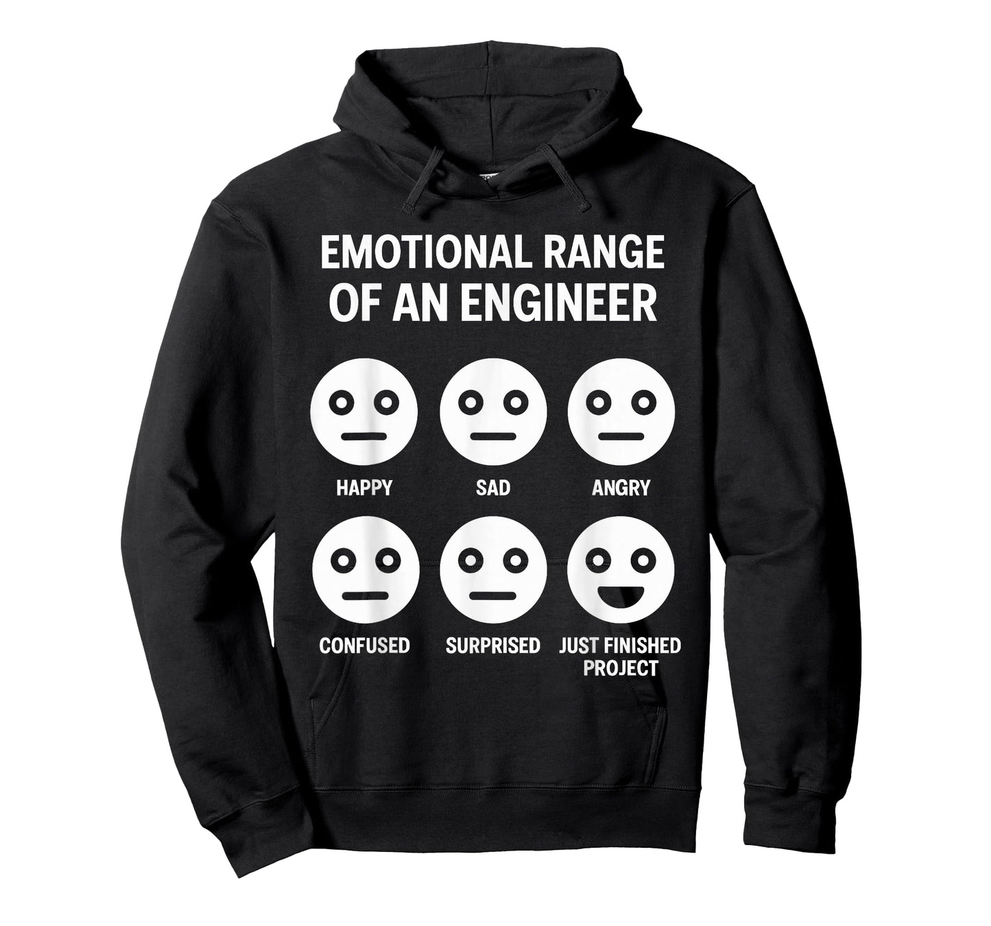 Emotional Range of an Engineer Funny Engineering T-Shirt