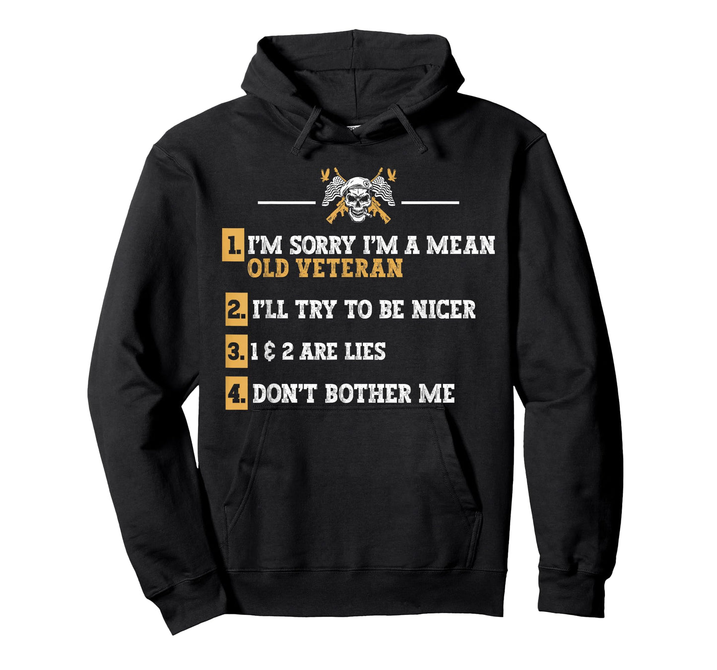 Grumpy Old Veteran Don't Bother me Vet Disgruntled Veteran T-Shirt