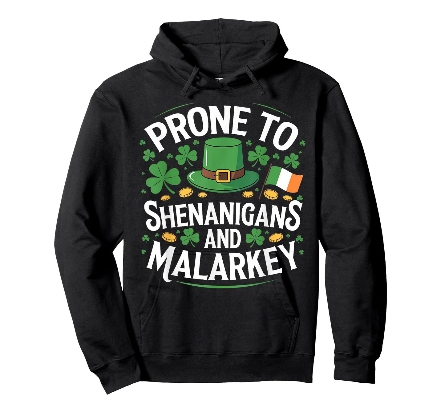 Prone to Shenanigans and Malarkey Funny St Patricks Day Boys T-Shirt