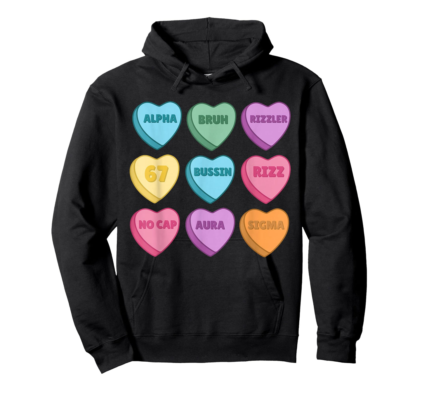 Kids Valentine's - Funny 67 Valentine's Rizz, No Cap T-Shirt