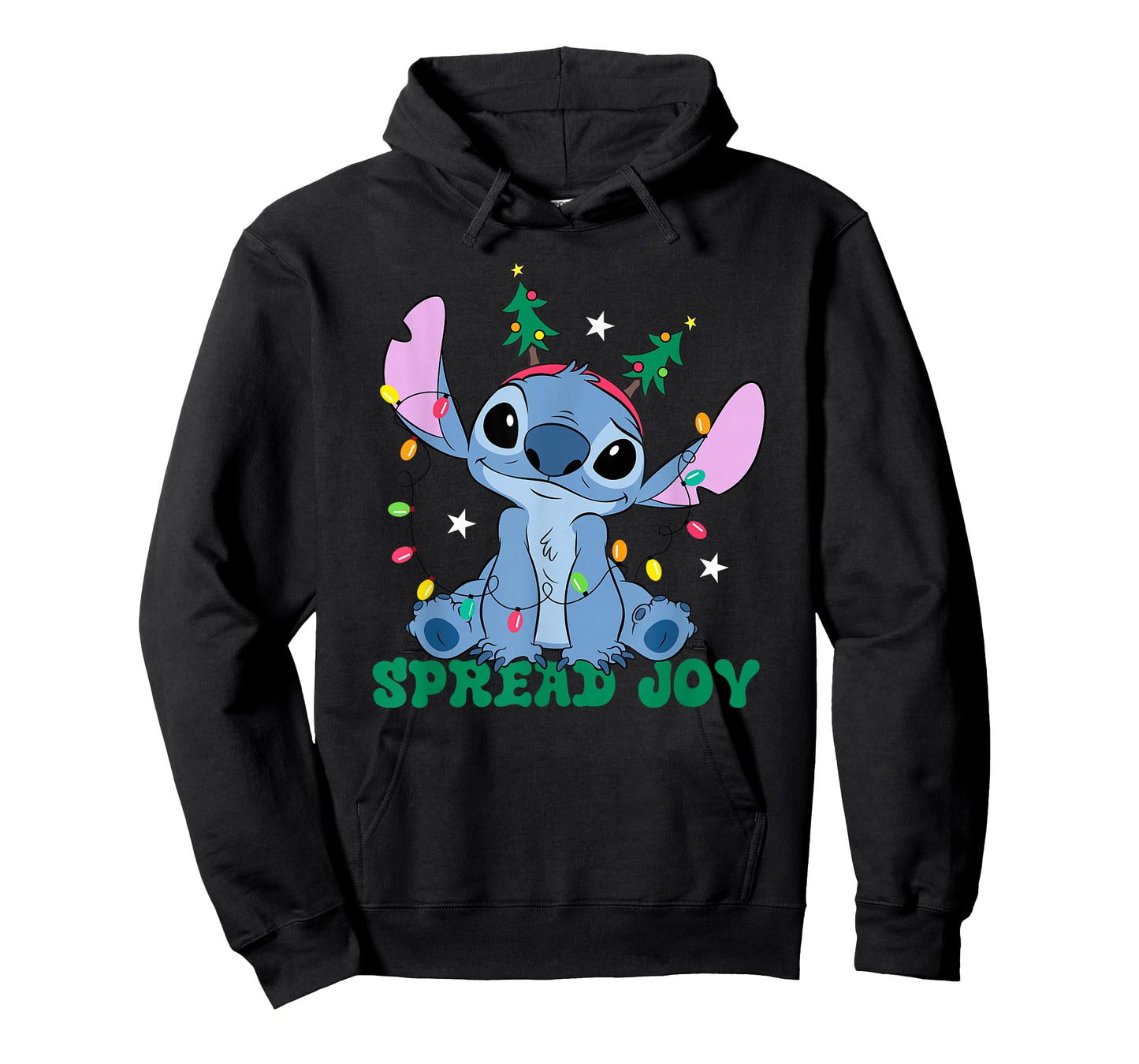 Disney Lilo & Stitch Christmas Spread Joy Cute Sitting Pose T-Shirt
