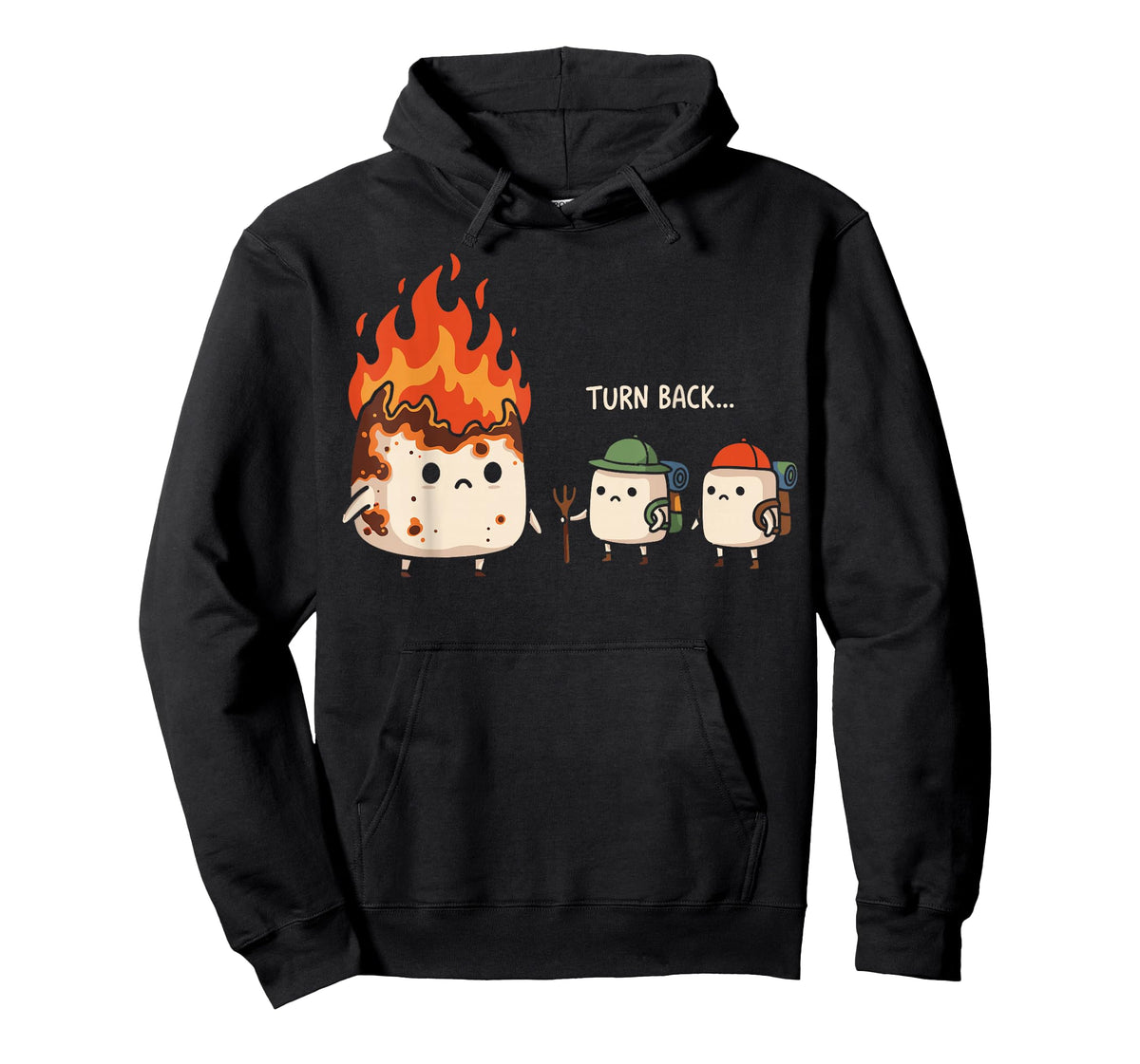 Turn Back Funny Burnt Marshmallow Campfire Camping Trip T-Shirt
