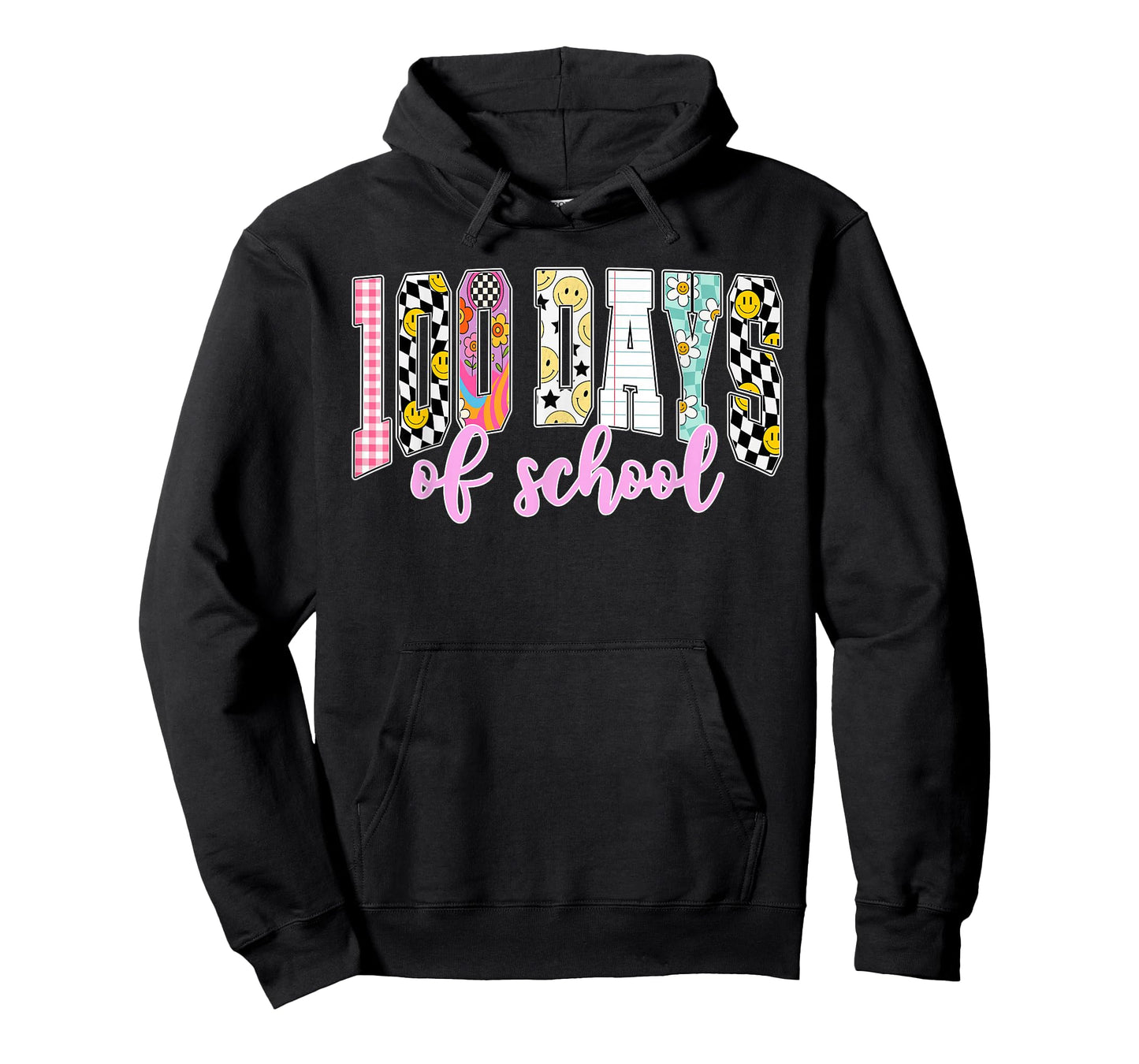 Happy 100 Days of School Student Teacher Kids Groovy Retro T-Shirt