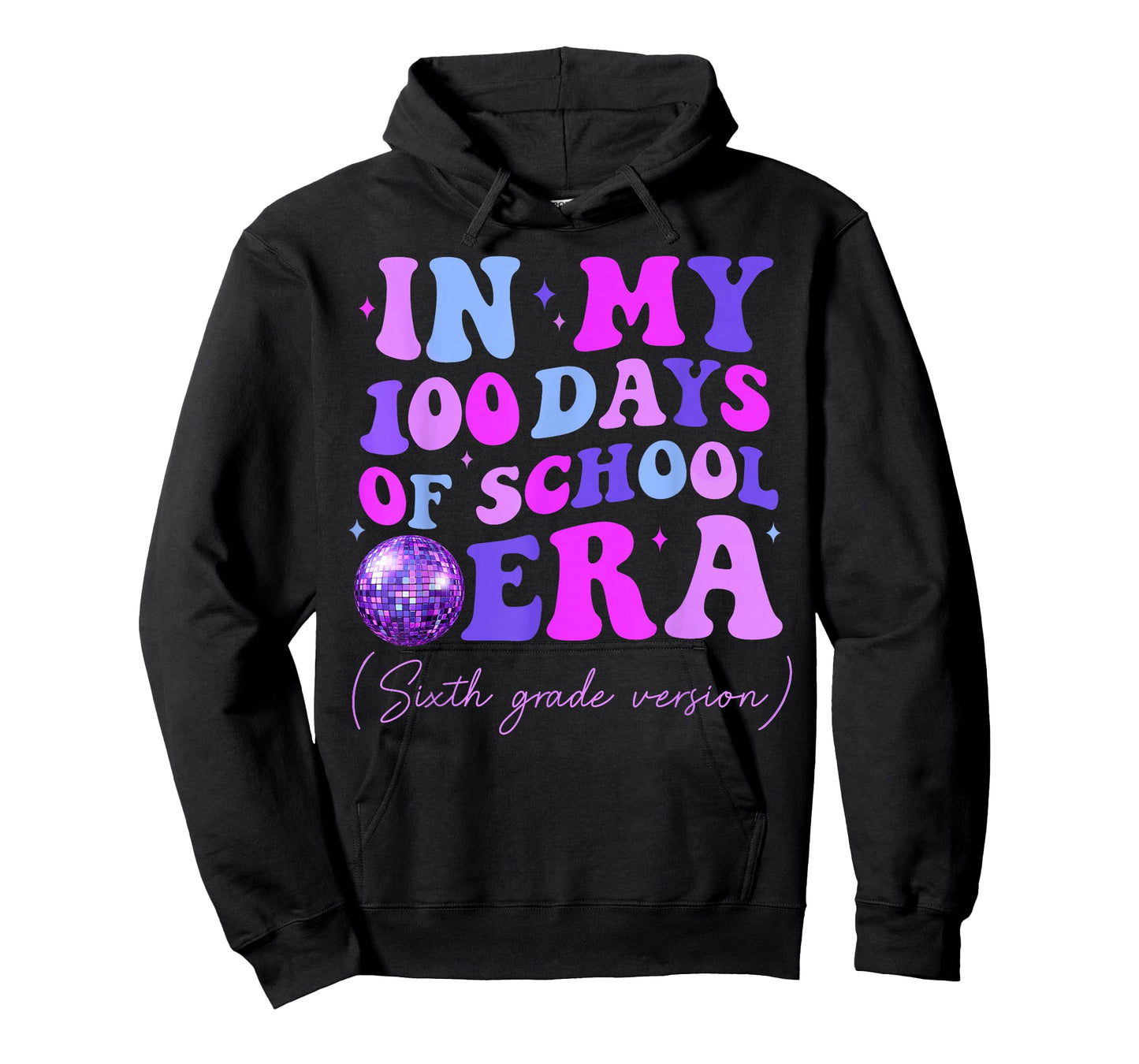 in My 100 Days of School Era Sixth Grade Groovy Teacher Kid T-Shirt