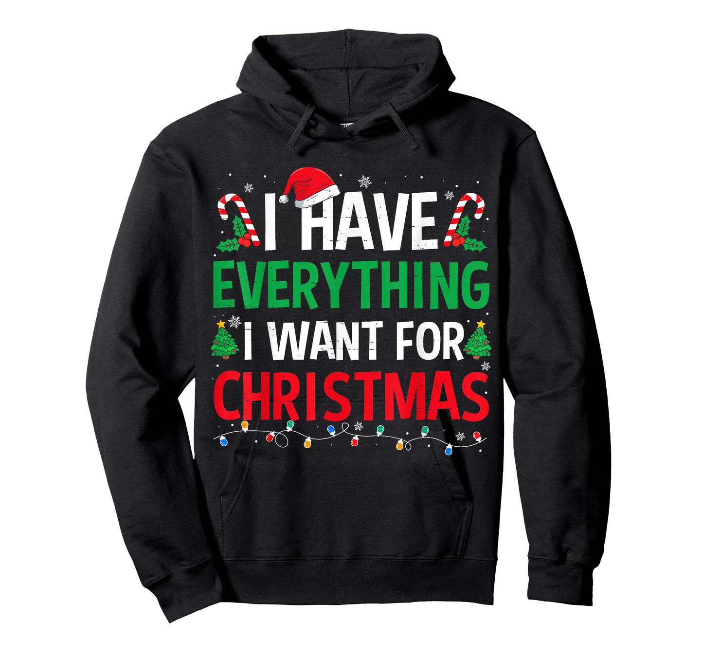 I Have Everything I Want for Christmas Couples Pajama Xmas T-Shirt