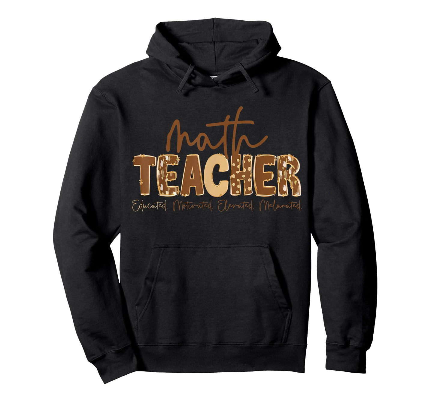 Black History Month Math Teacher Educated Motivated Elevated T-Shirt