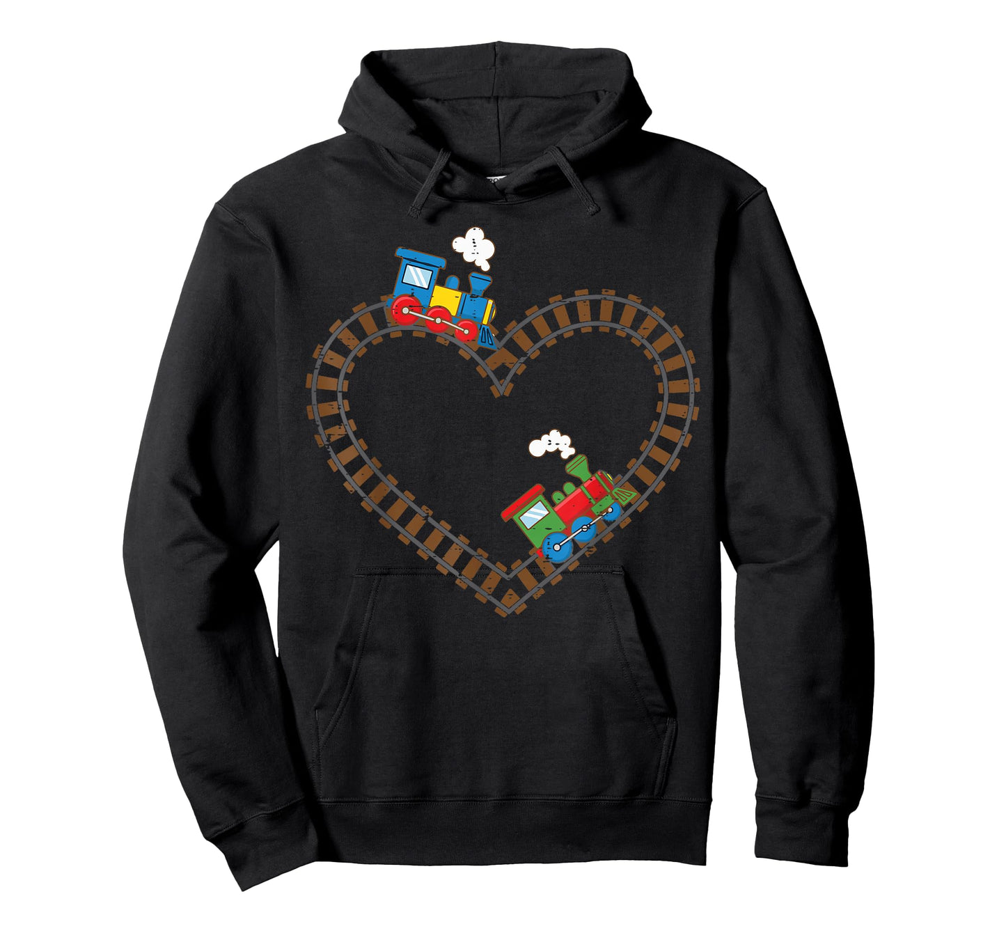 Valentines Day Trains Heart Rail Cute Toddler Boys Kids T-Shirt