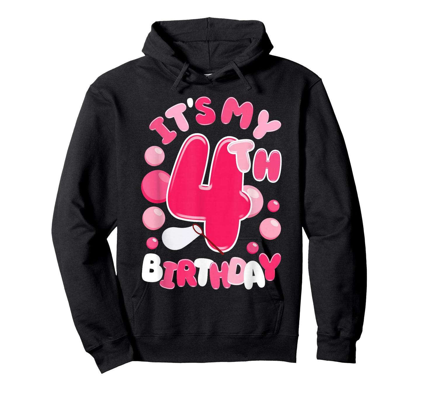 It's My 4th Birthday Bubble Bday 4 Year Old Girl T-Shirt