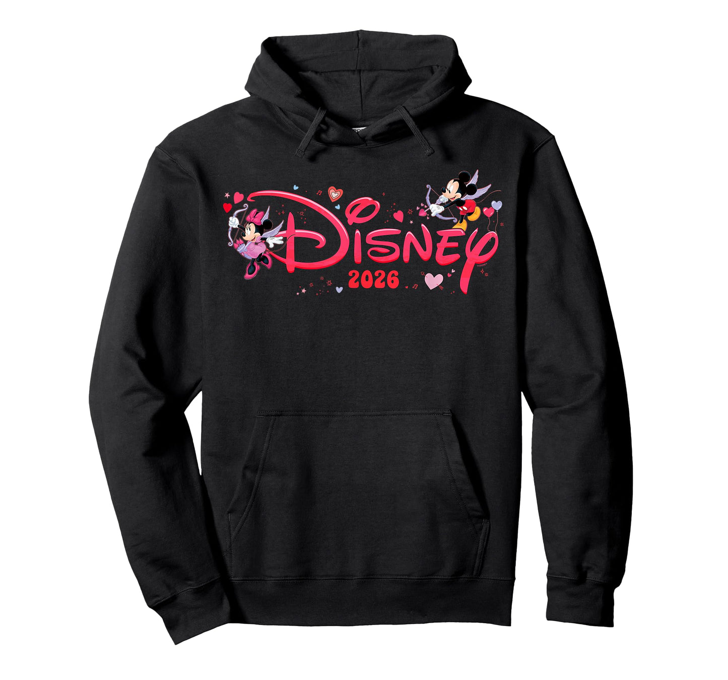 Disney Mickey & Minnie Valentine's Day 2026 Script Logo Trip T-Shirt