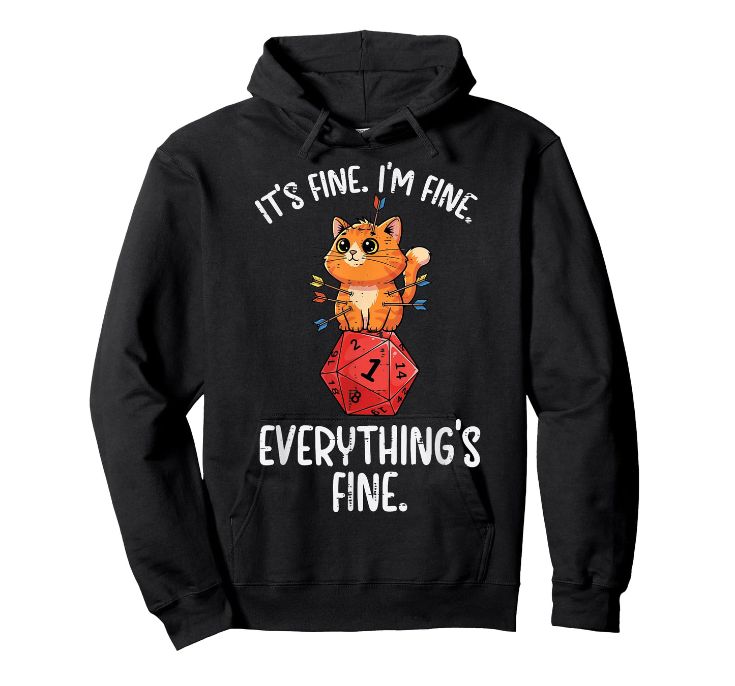 Gamer Cat Im Fine D20 Dice RPG Gaming Boys Girls Kids Men T-Shirt