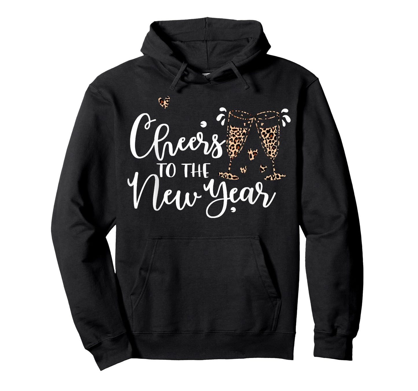 Cheers to The New Year 2026 Leopard Champagne Happy New Year T-Shirt