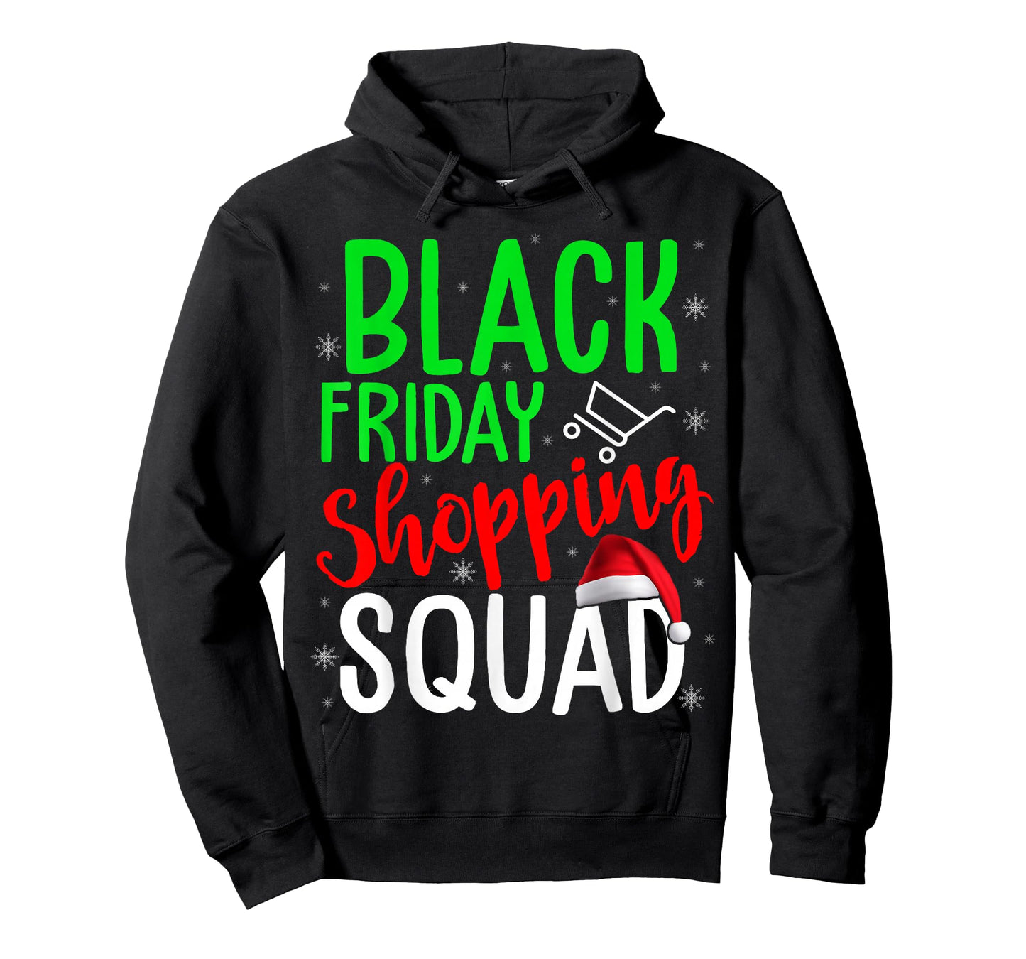 Friday Shopping Squad Cute Christmas Black Shopping Lover T-Shirt