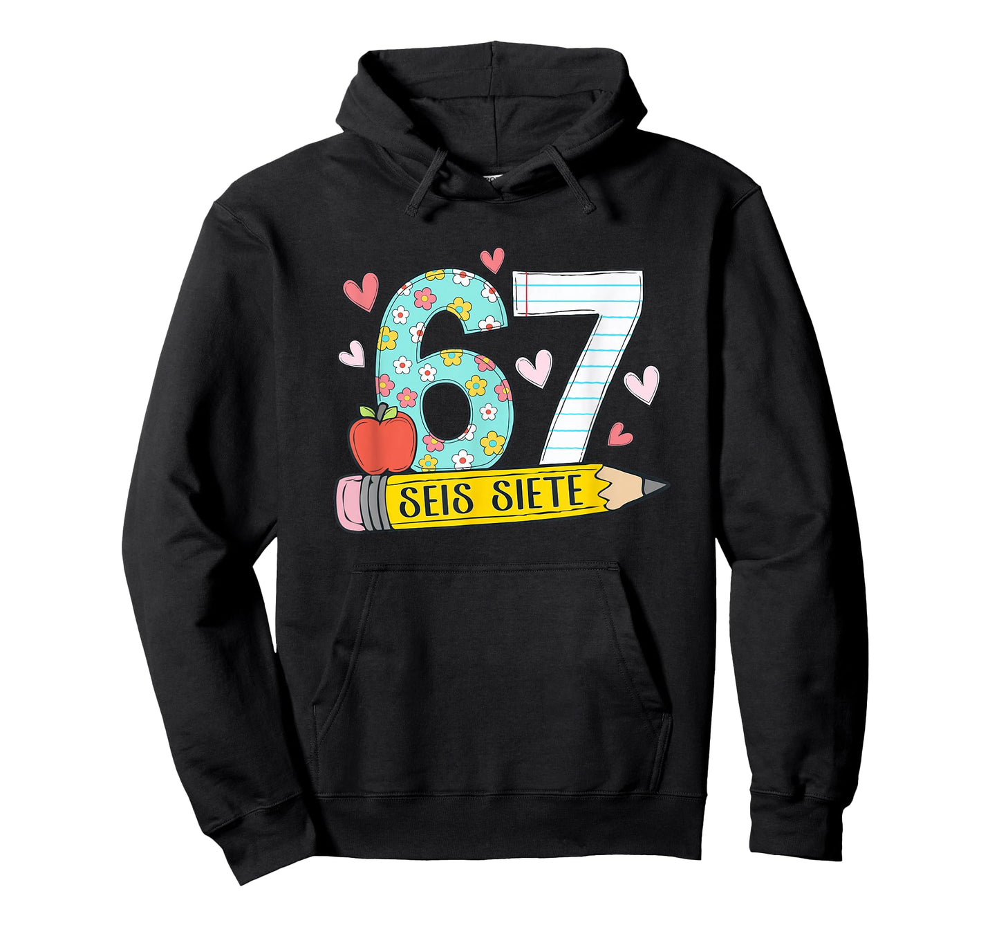 67 Shirt for Spanish Teachers 67 Meme Bilingual SEIS Siete T-Shirt