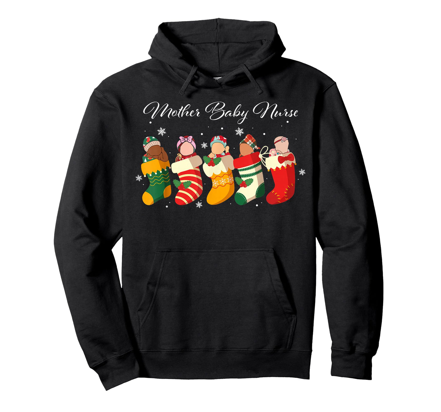 Mother Baby Nurse Christmas Cute Babies T-Shirt