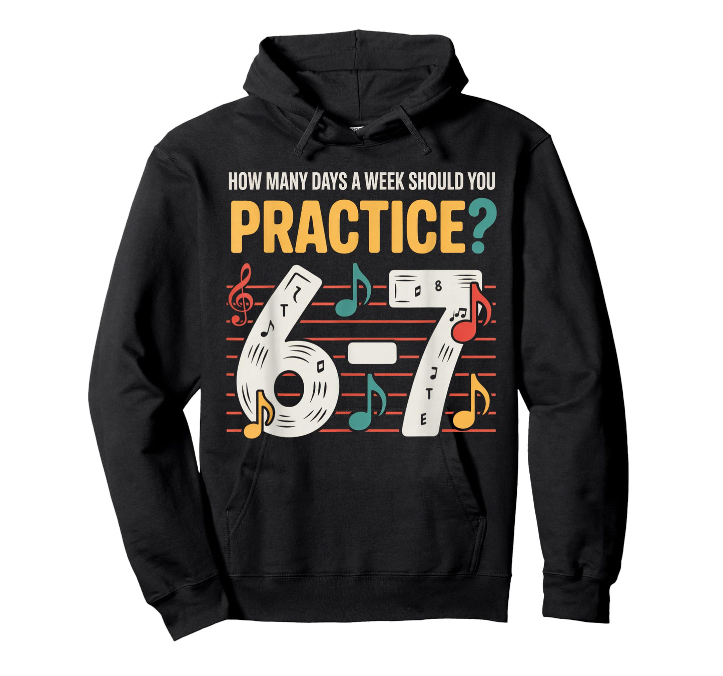 Funny 6 7 Meme Six Seven for Music Teacher T-Shirt