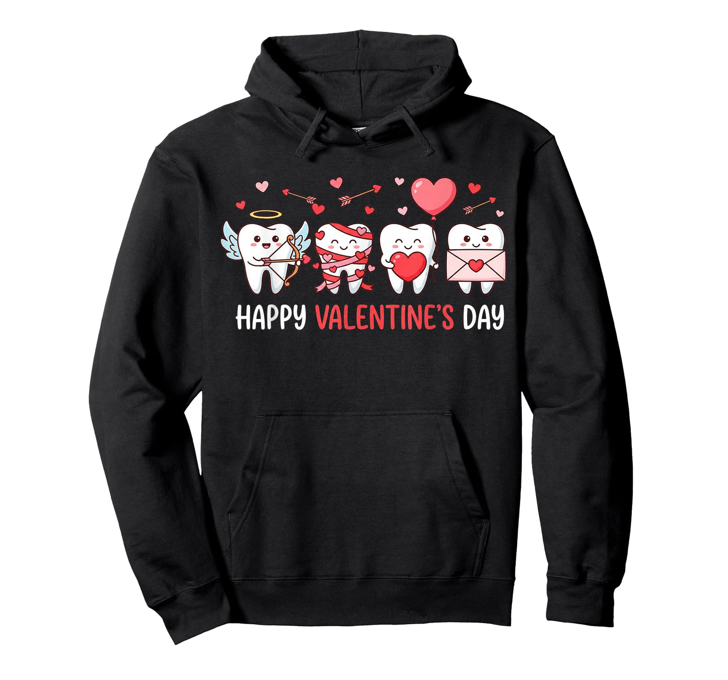 Funny Dental Nurse Squad Happy Valentine Day Teeth Cupids T-Shirt