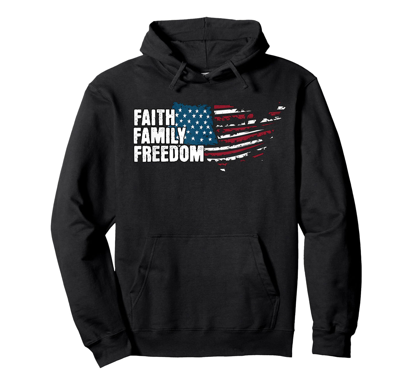 Patriotic Faith Family Freedom Grunge Flag 4th of July T-Shirt