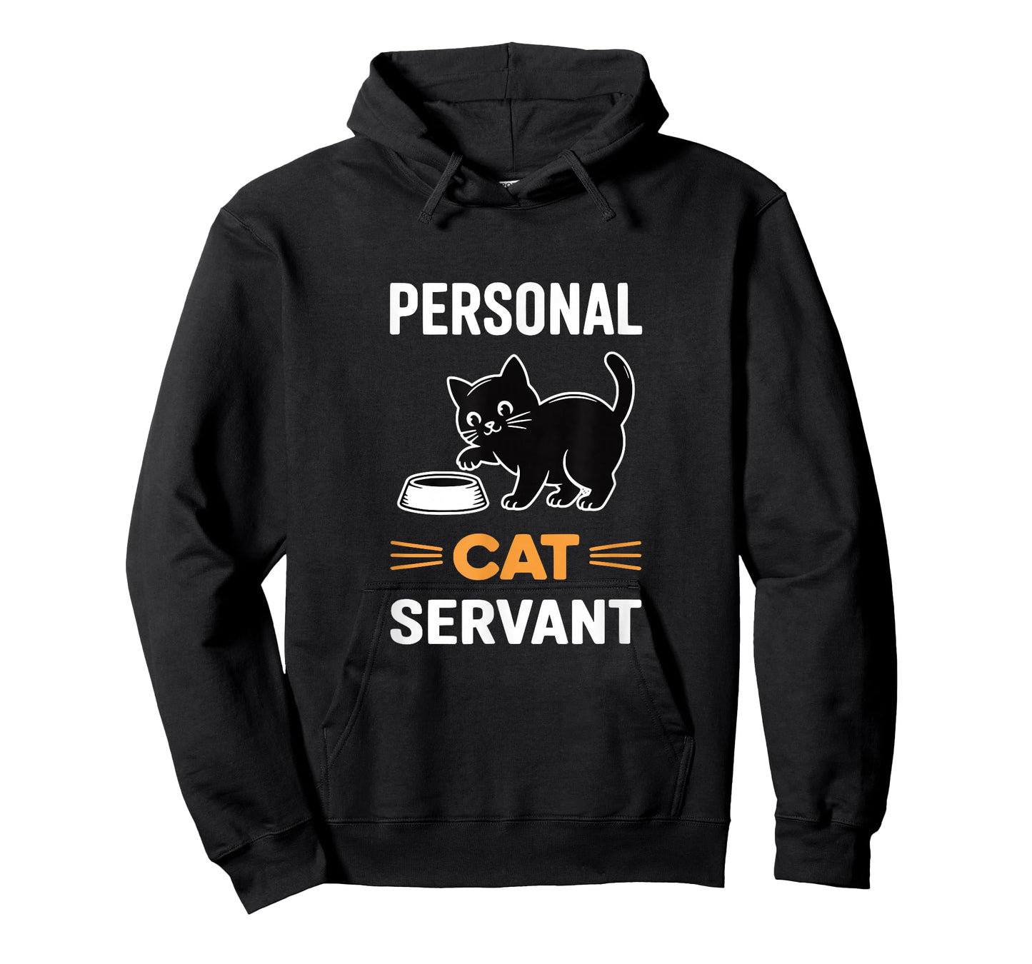 Funny Black Cat Personal Servant of Tiny Furry Overlord T-Shirt