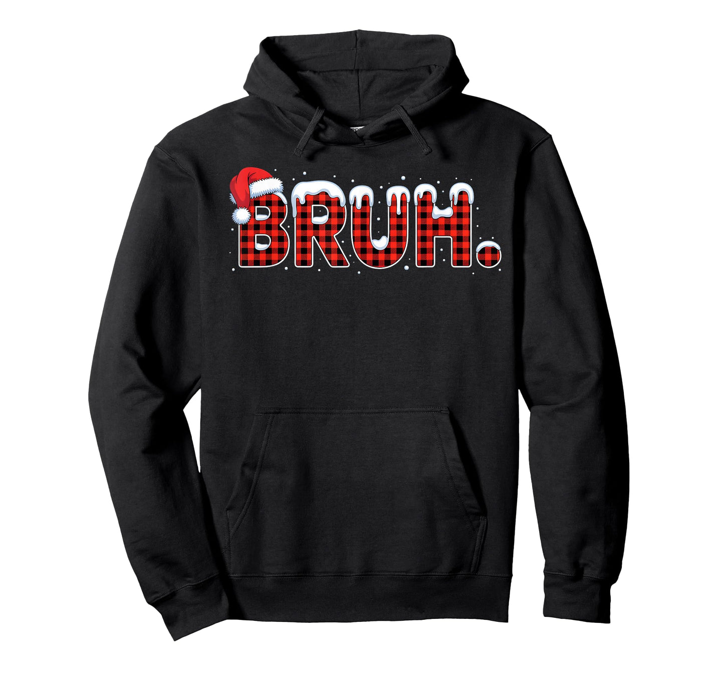 Bruh Funny Christmas Plaid Teens Boys Kids Xmas Pajamas T-Shirt