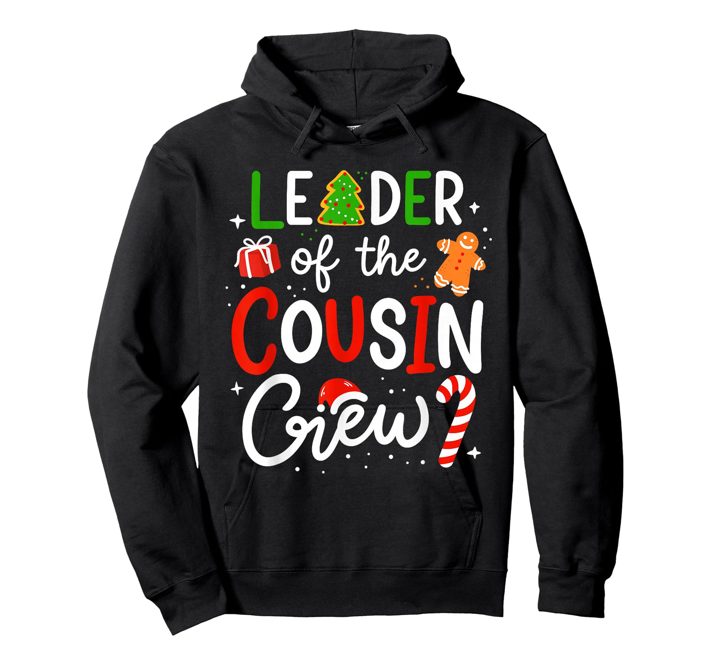 Leader of The Cousin Crew Christmas Family Matching Xmas T-Shirt