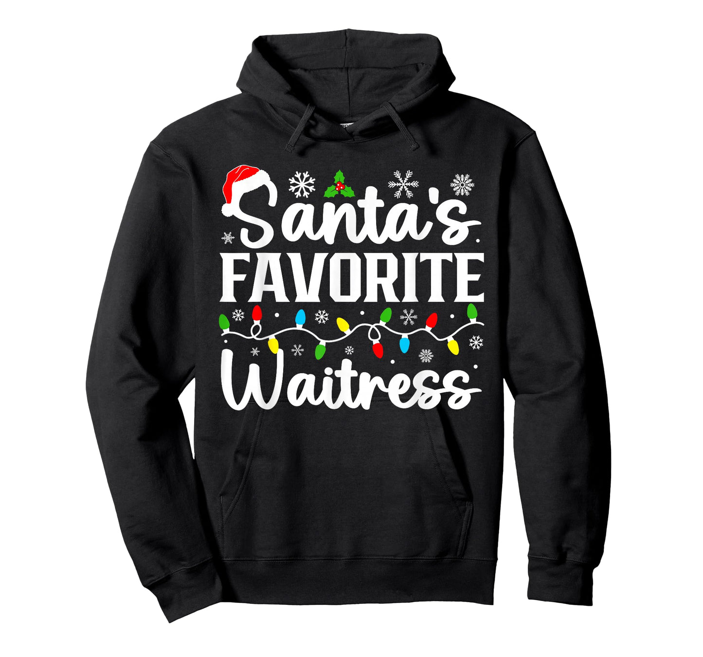 Santa's Favorite Waitress Funny Christmas Family Matching T-Shirt