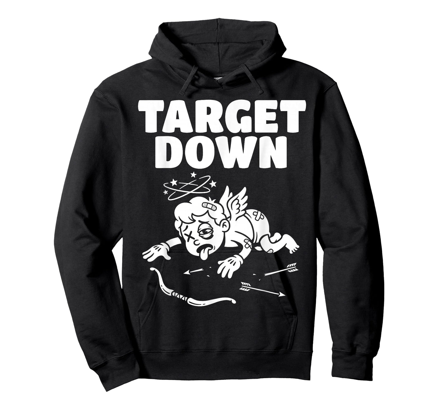 Target Down Funny Defeated Cupid Anti Valentines Day Gamer T-Shirt