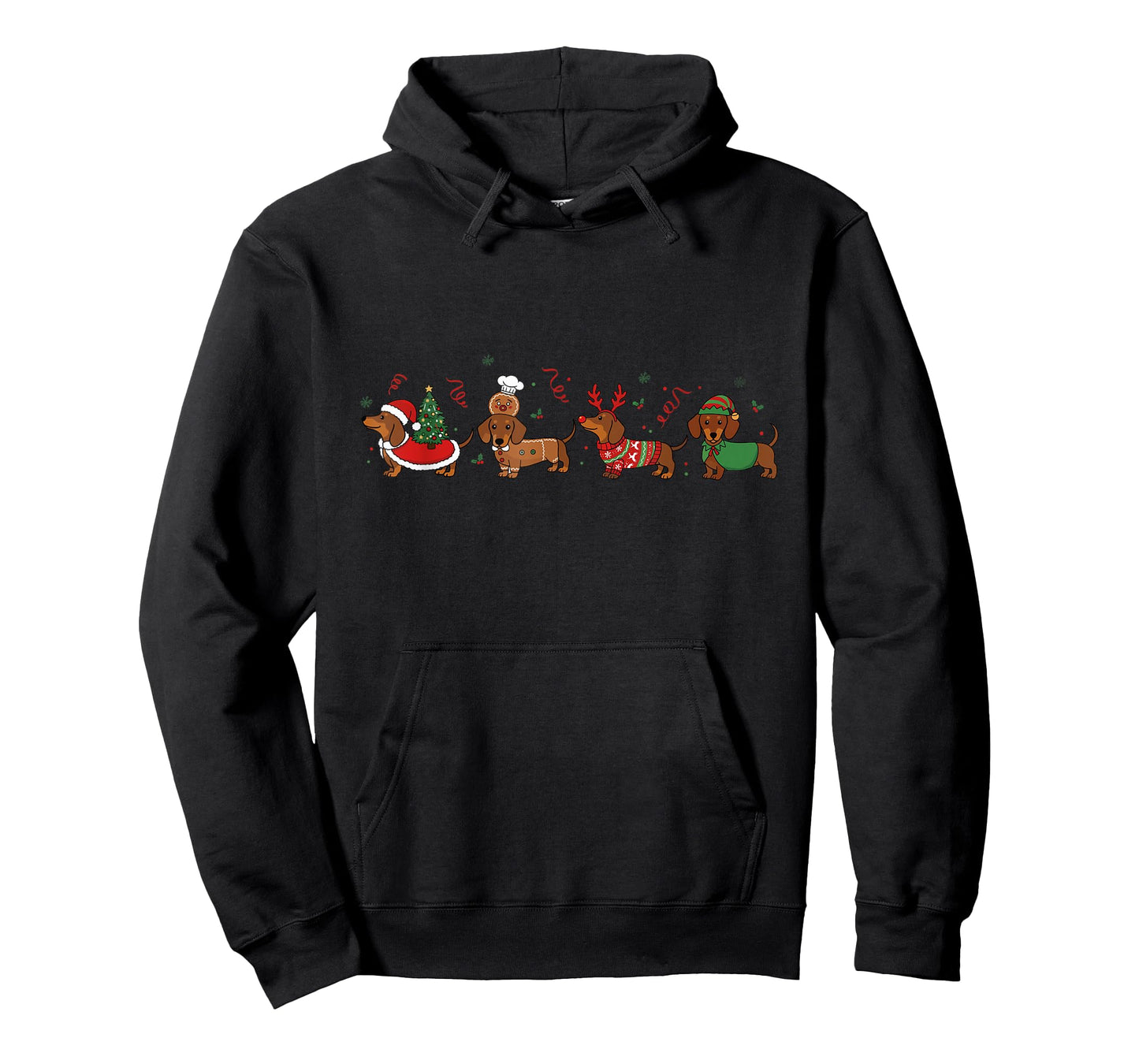 Santa Dachshund Christmas Dachshund Wiener Dog Mom Dog Lover T-Shirt