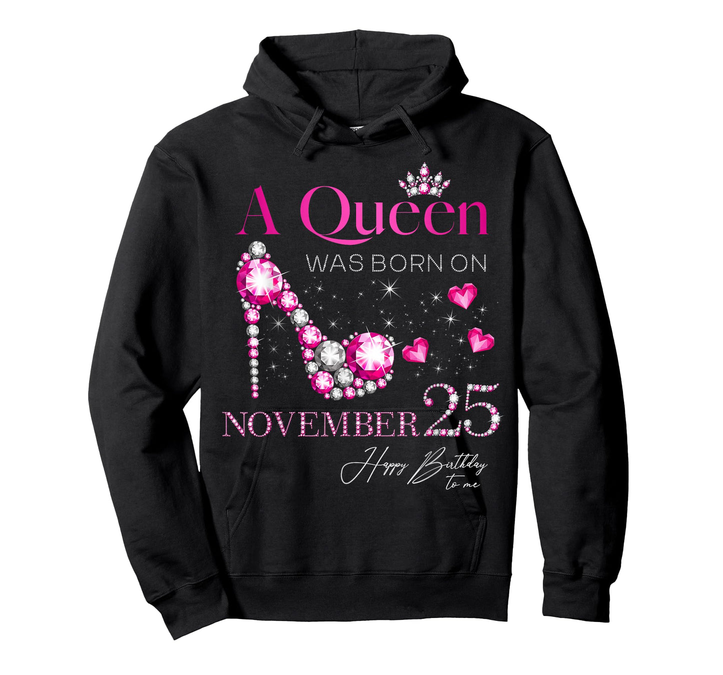 A Queen was Born on November 25, 25th November Birthday T-Shirt