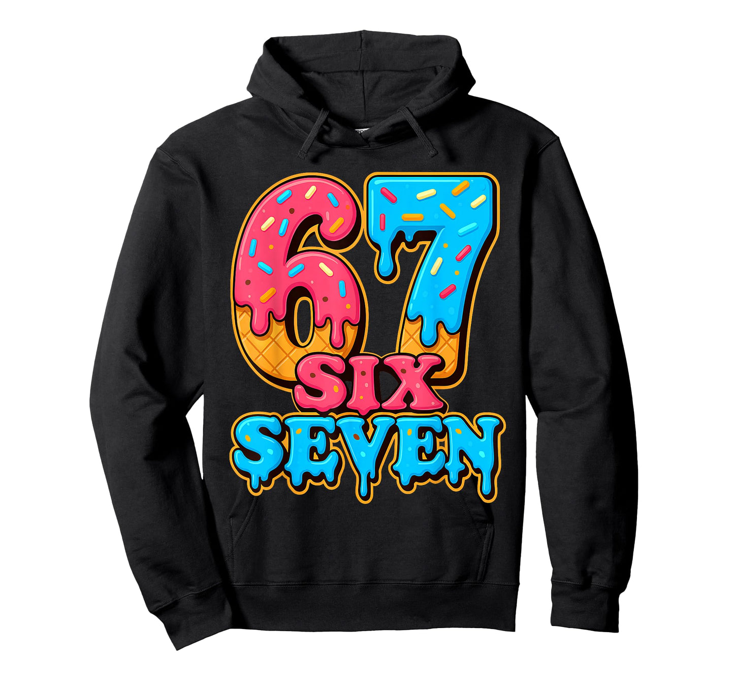 Baseball Ice Cream Drip Number 67 Six Seven Meme Christmas T-Shirt