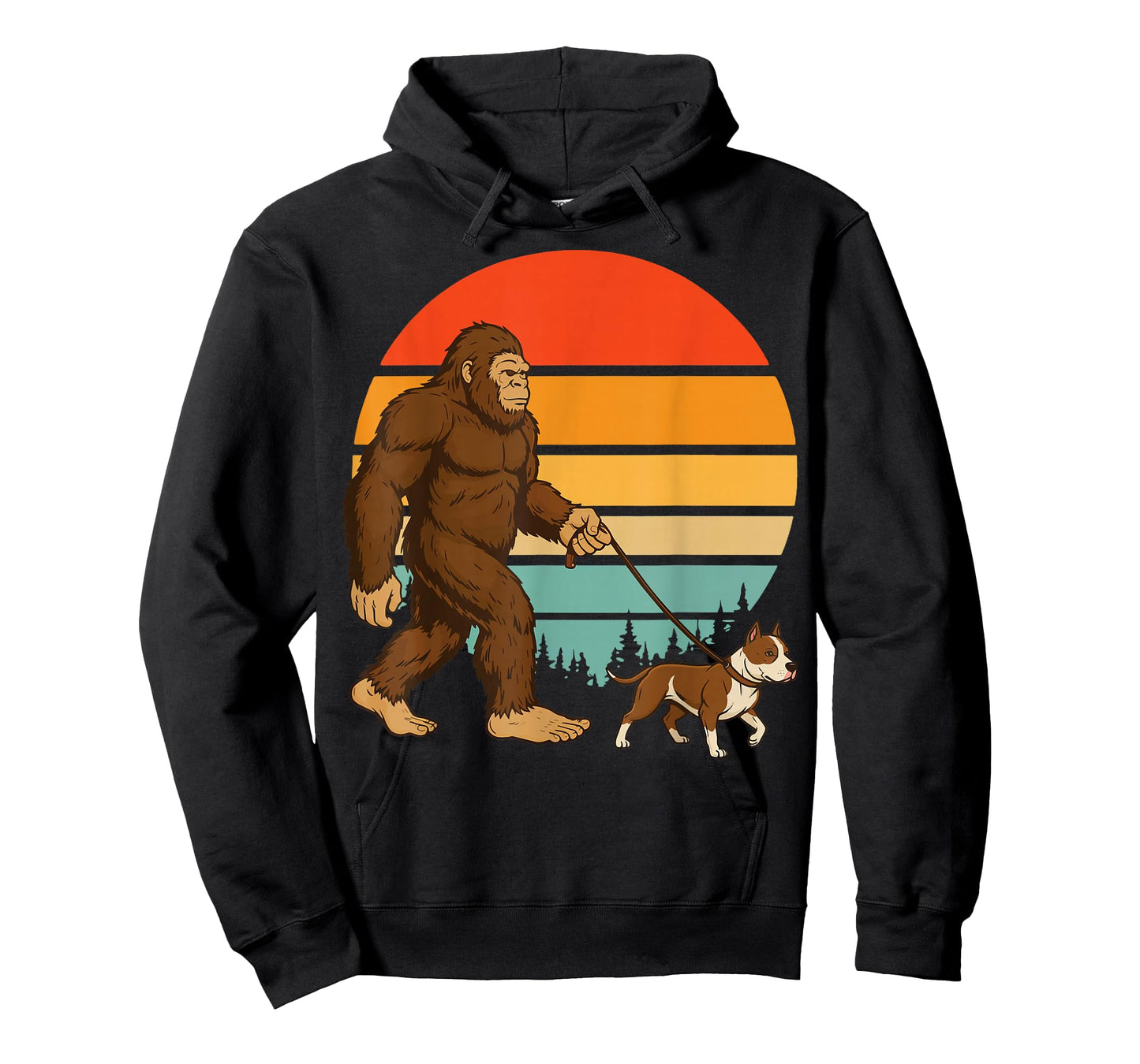 Bigfoot Pit Bull Retro Pitbull T-Shirt
