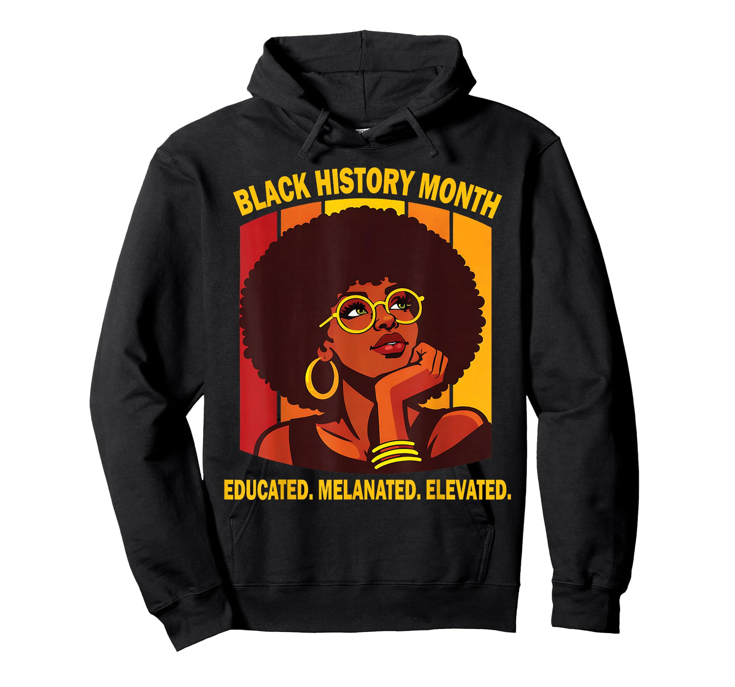 Black History Month Clothing Educated Melanated Elevated T-Shirt