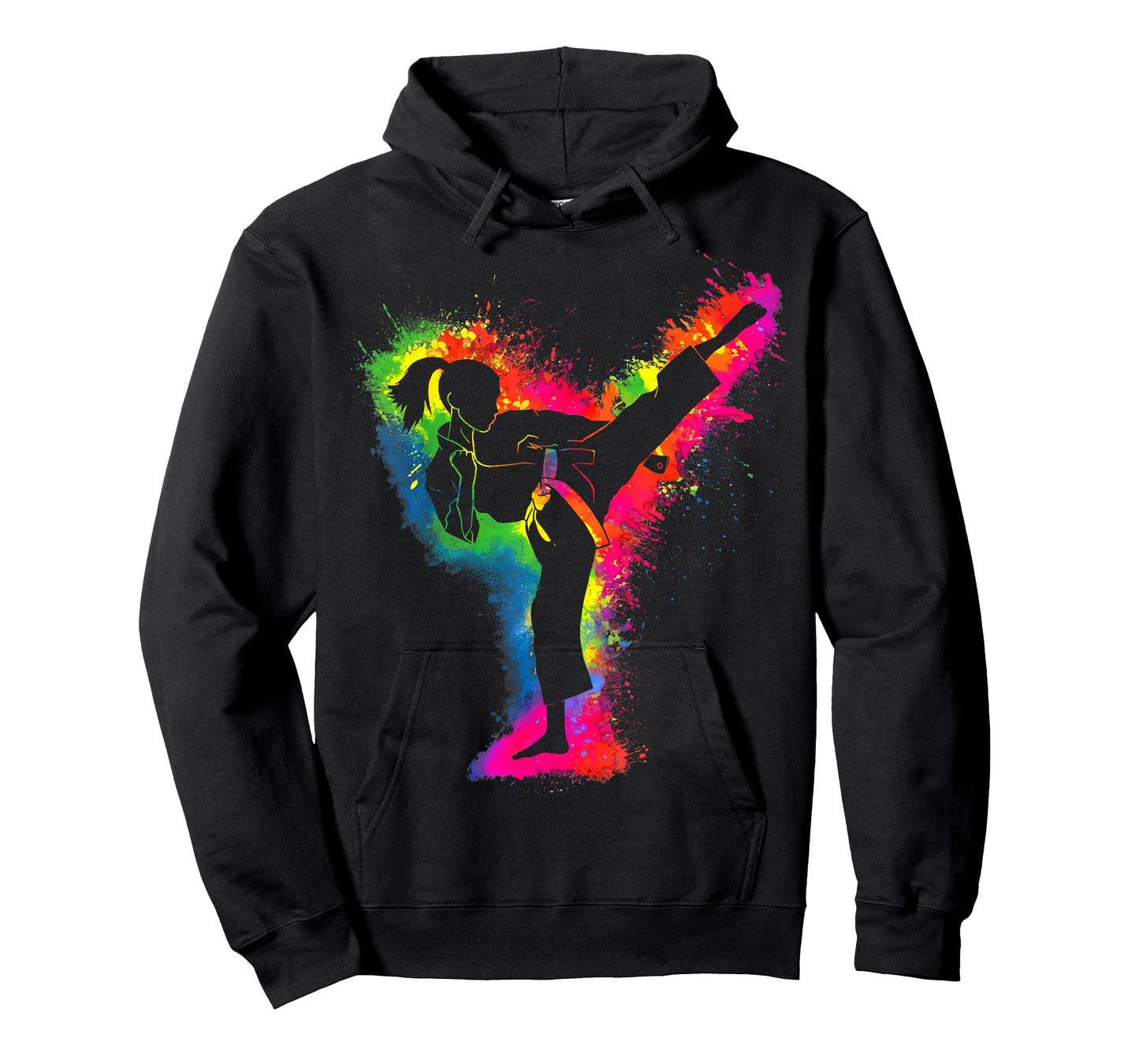 Retro Taekwondo Girl Martial Arts Karate Women Kids Girls T-Shirt