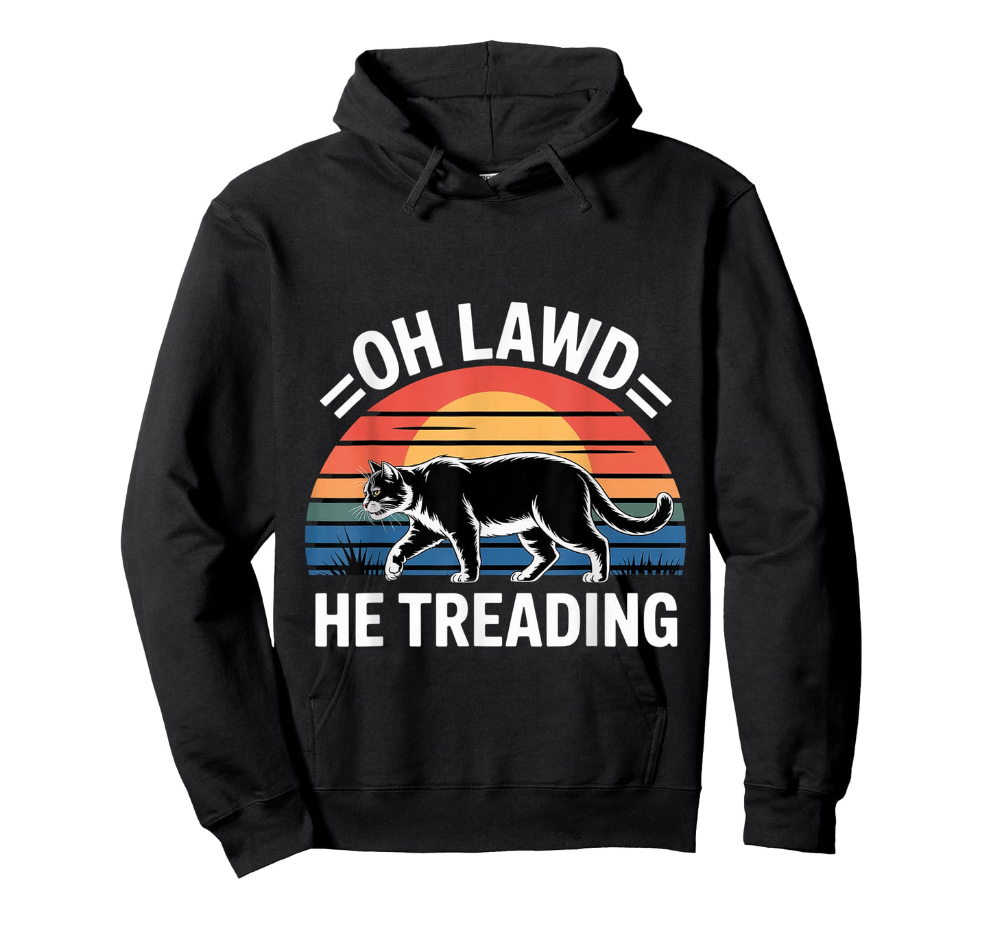 Oh Lawd He Treading Fat Cat Walking Cute Meme |- T-Shirt