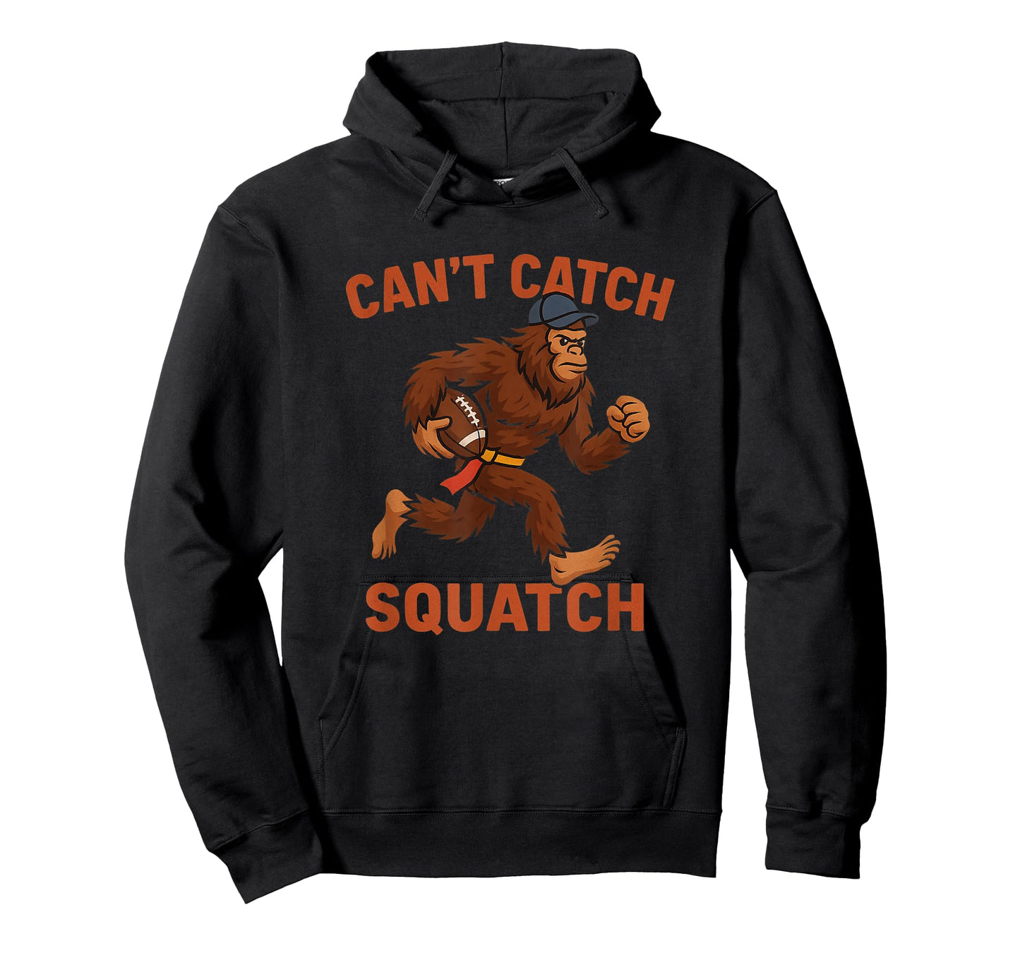 Big Foot Flag Football Player Can't Catch Squatch Sasquatch T-Shirt