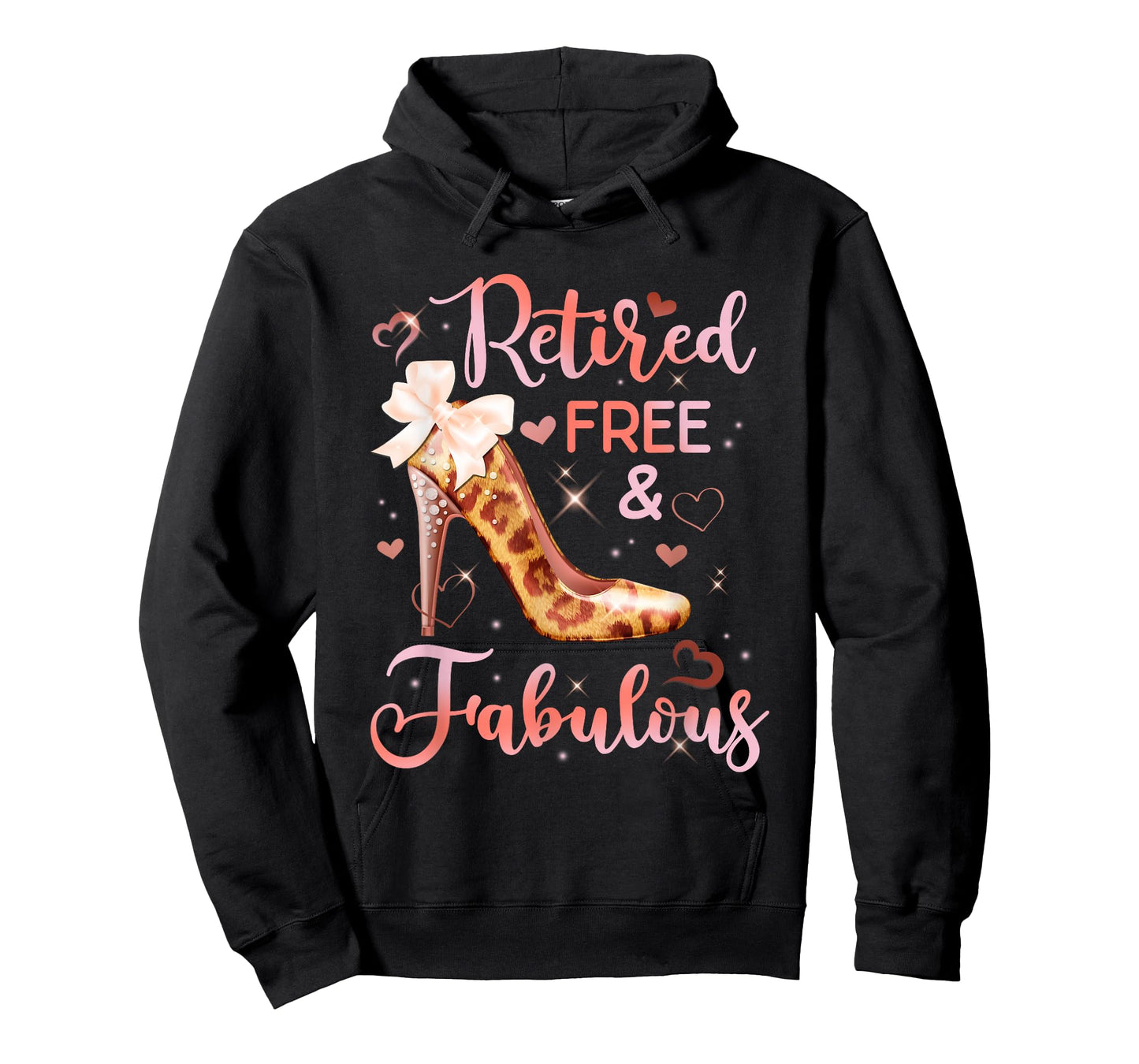 Retired Free and Fabulous Leopard Retirement Retiring Women T-Shirt