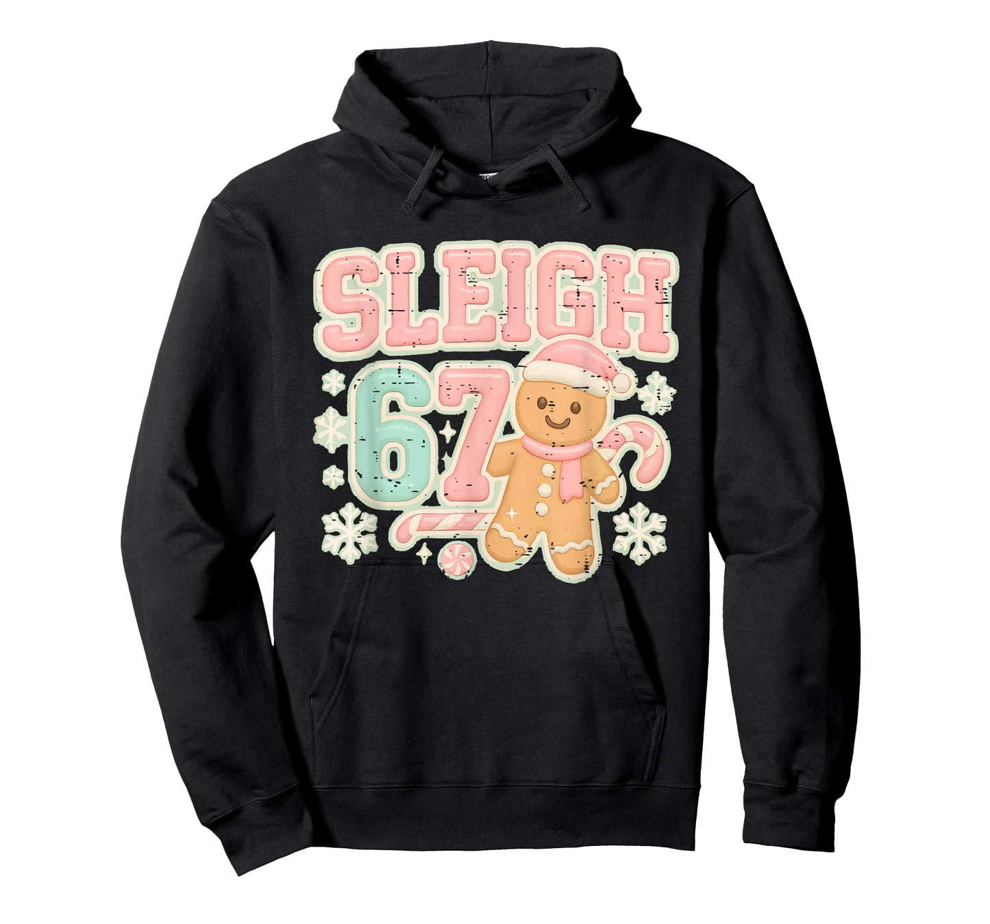 Retro Sleigh 67 Gingerbread Christmas Six Seven Meme 6 7 T-Shirt