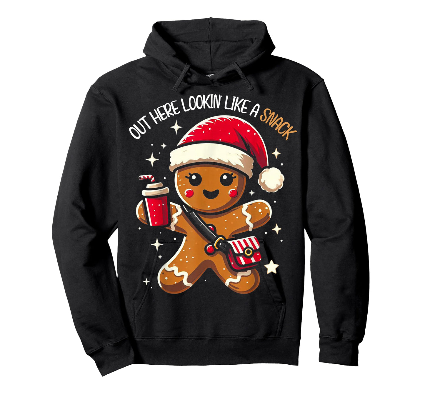 Out Here Looking Like A Snack Funny Boujee Xmas Gingerbread T-Shirt