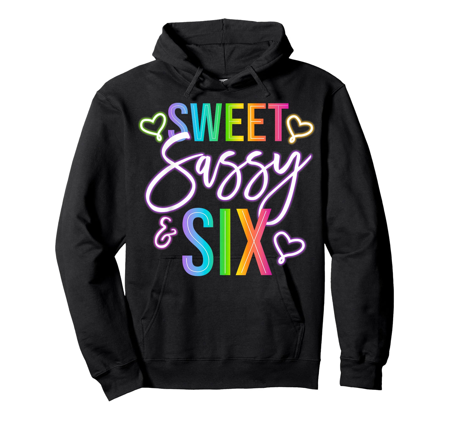 Kids 6th Birthday Girl Sweet Sassy and Six 6 Years Old Girls T-Shirt