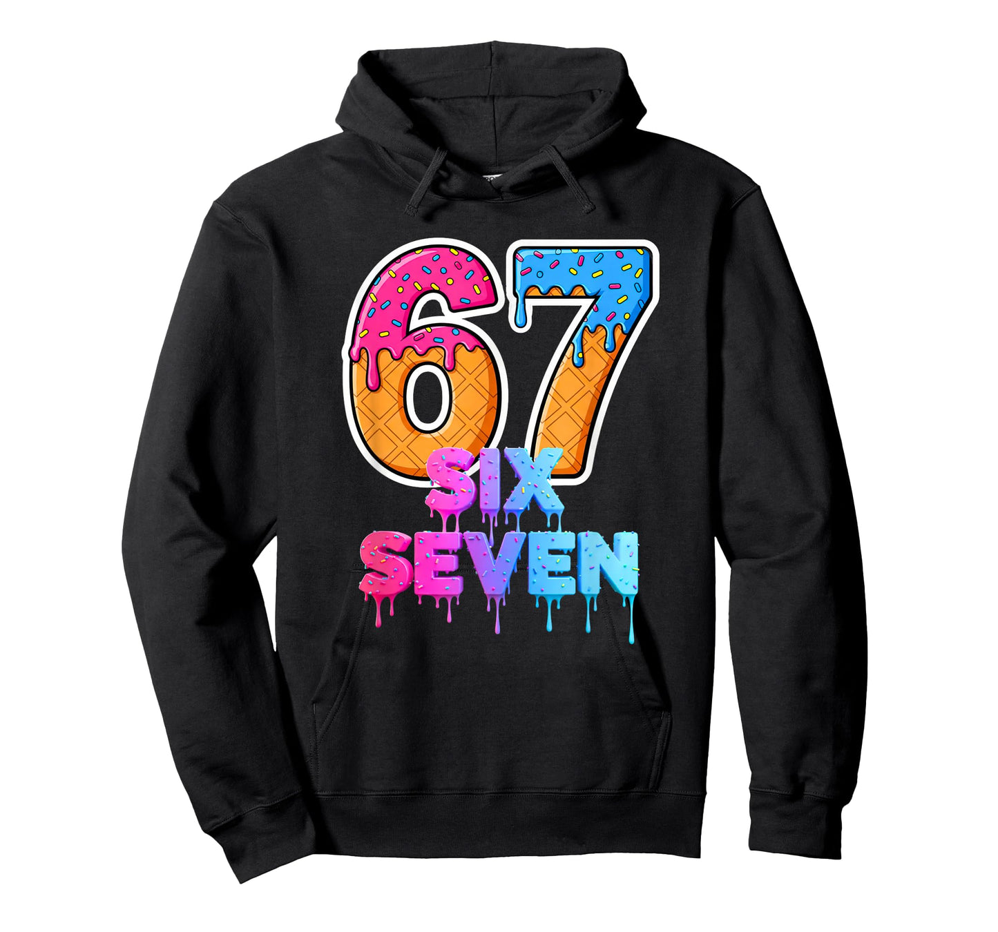 Six Seven Ice Cream Drip Gen Alpha Slang 6 7 Trending Meme T-Shirt