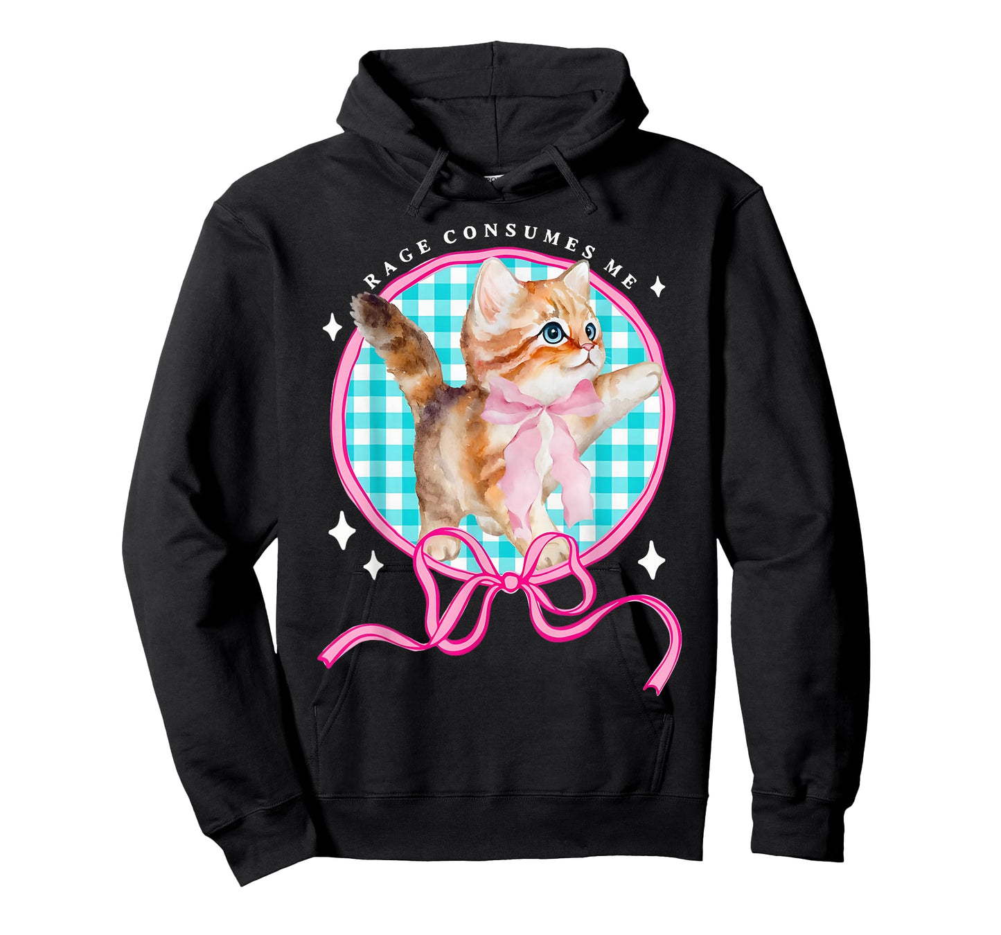Rage Consumes Me Funny Coquette Cat Bow Kitten Valentine Day T-Shirt